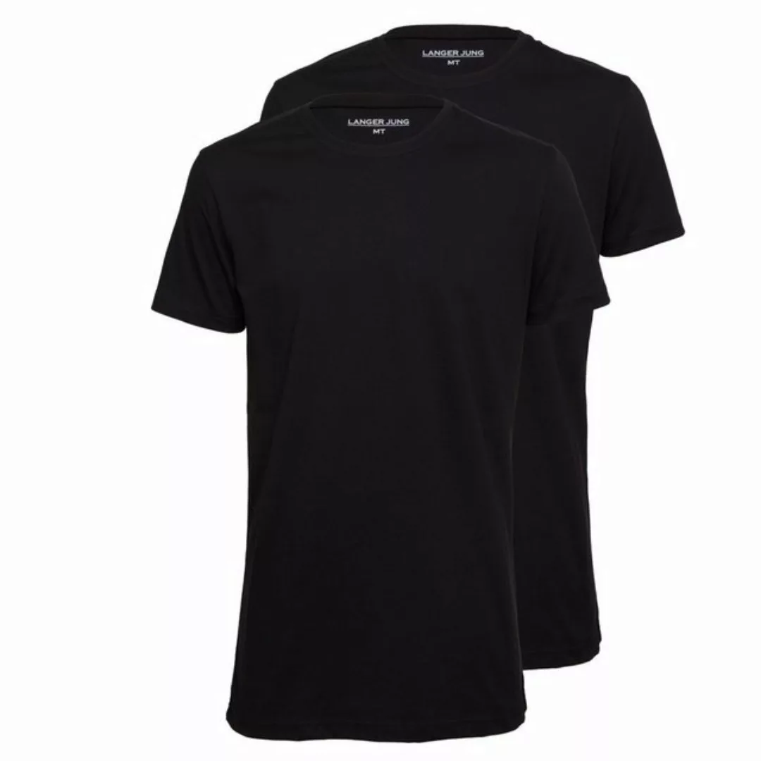 LANGER JUNG T-Shirt slim fit extra lang (2er-Pack) Unifarbe günstig online kaufen