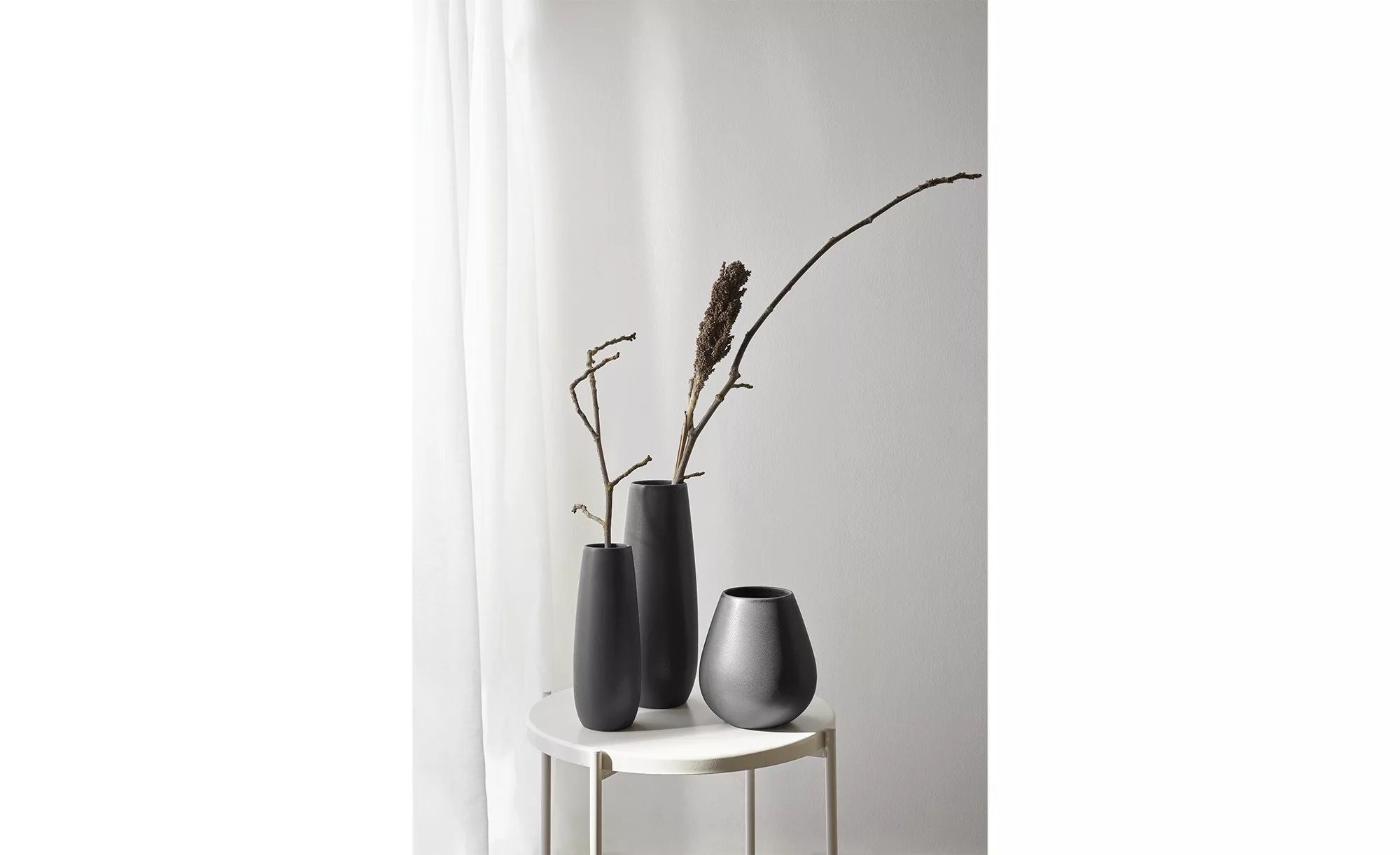 ASA SELECTION Vase  Ease New ¦ schwarz ¦ Steinzeug ¦ Maße (cm): H: 25  Ø: 6 günstig online kaufen