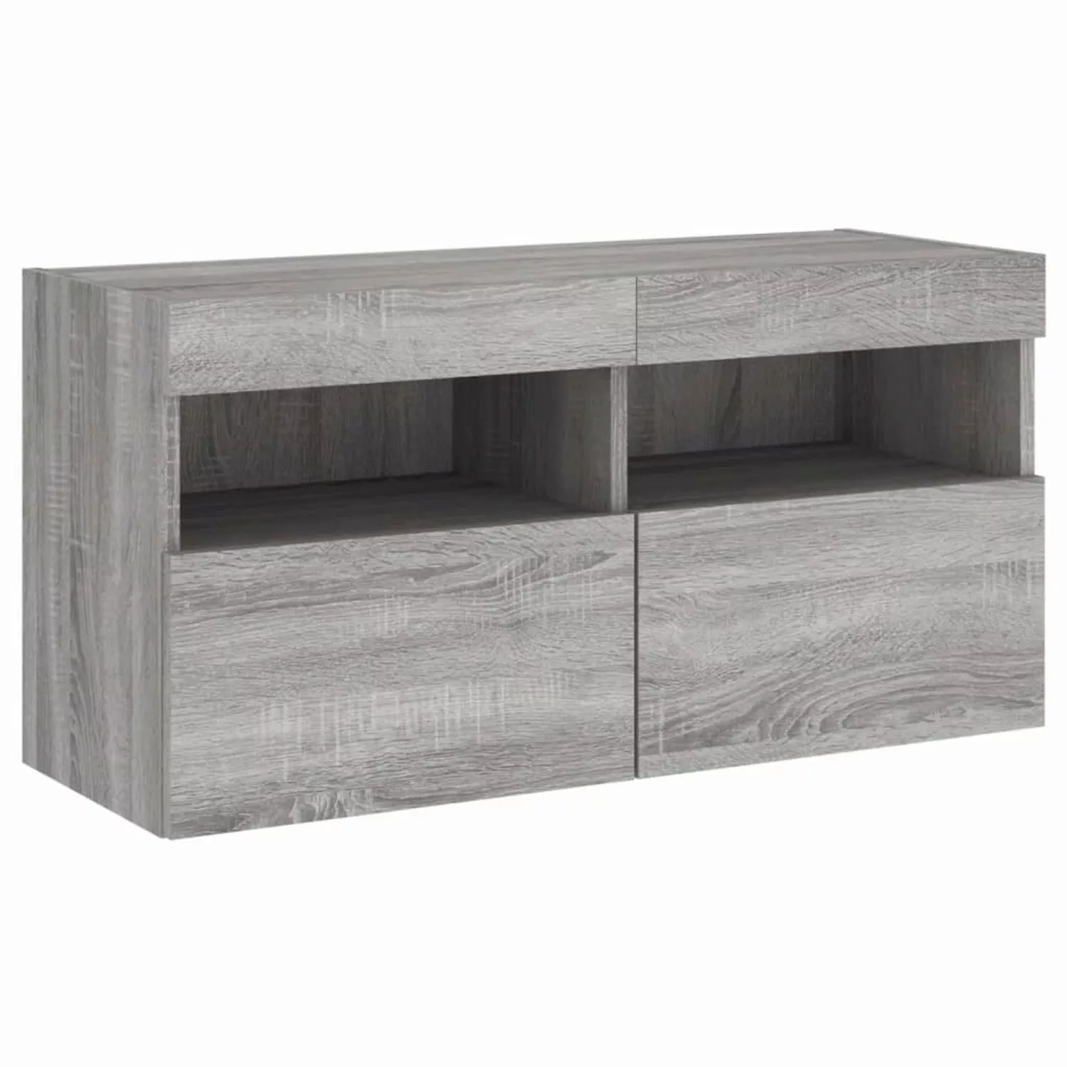 VidaXL TV-Wandschrank mit LED-Leuchten Grau Sonoma 80x30x40 cm günstig online kaufen