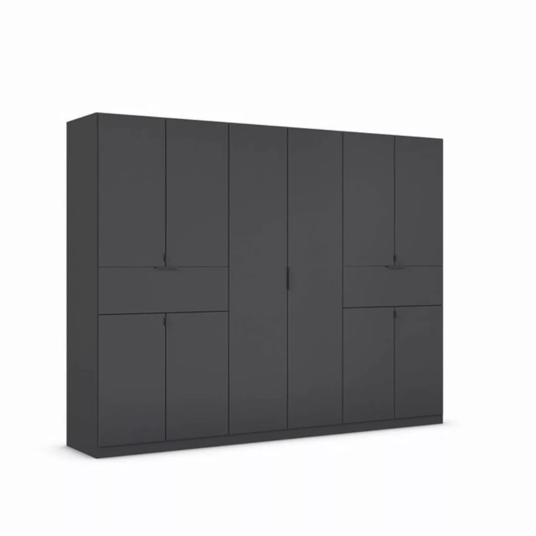 freiraum Drehtürenschrank Ticao 2 Schübe, 3 Böden, 3 Stangen, grau metallic günstig online kaufen