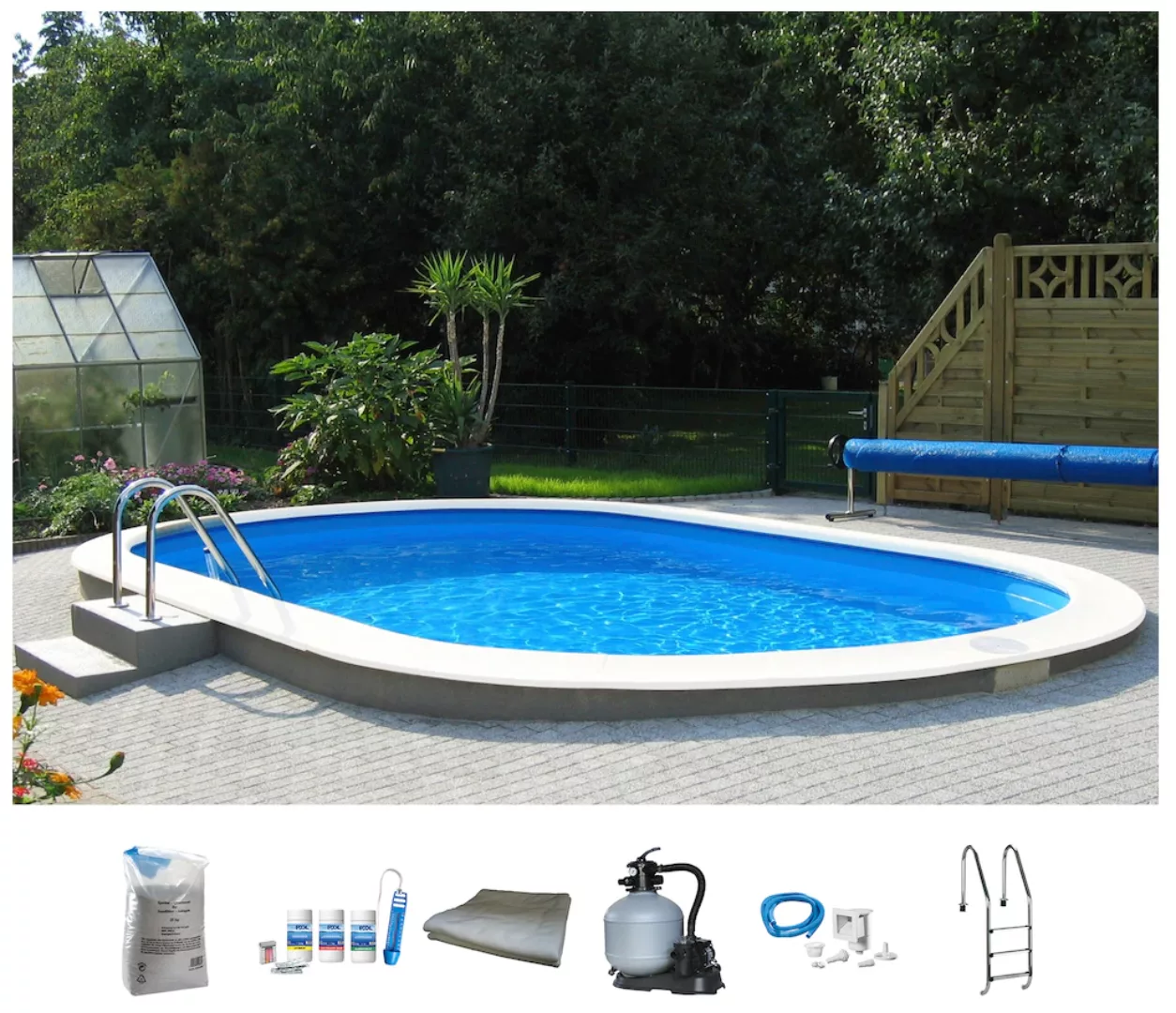 my POOL BWT Ovalpool "PREMIUM mit blauer Innenfolie", (Komplett-Set, 7 tlg. günstig online kaufen