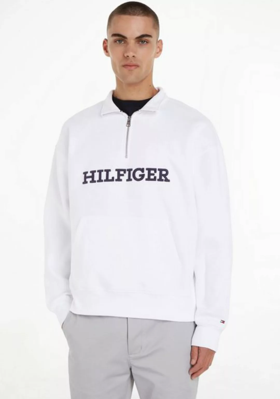 Tommy Hilfiger Sweatshirt MONOTYPE EMBRO MOCK NECK günstig online kaufen