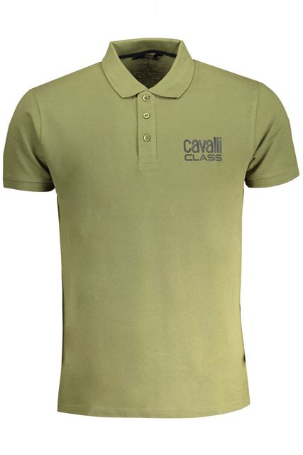 Cavalli Class Poloshirt Herren Poloshirt Grün: Elegantes Design mit Logo günstig online kaufen