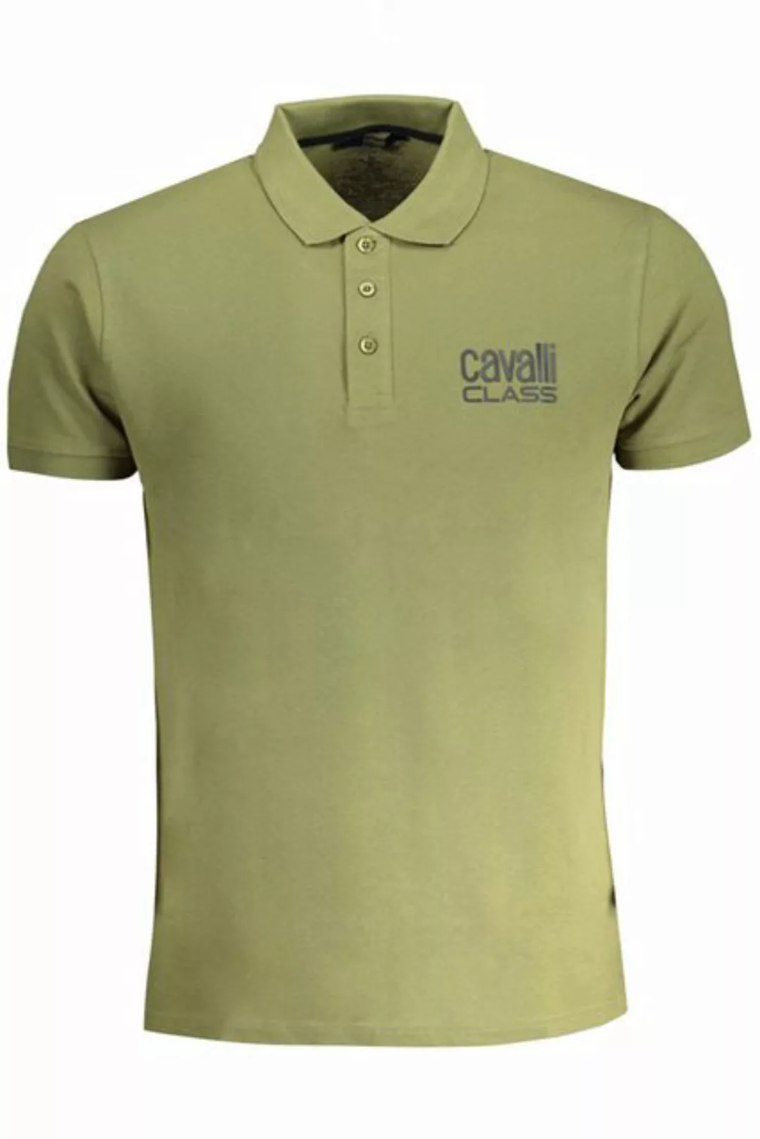 Cavalli Class Poloshirt Herren Poloshirt Grün: Elegantes Design mit Logo günstig online kaufen