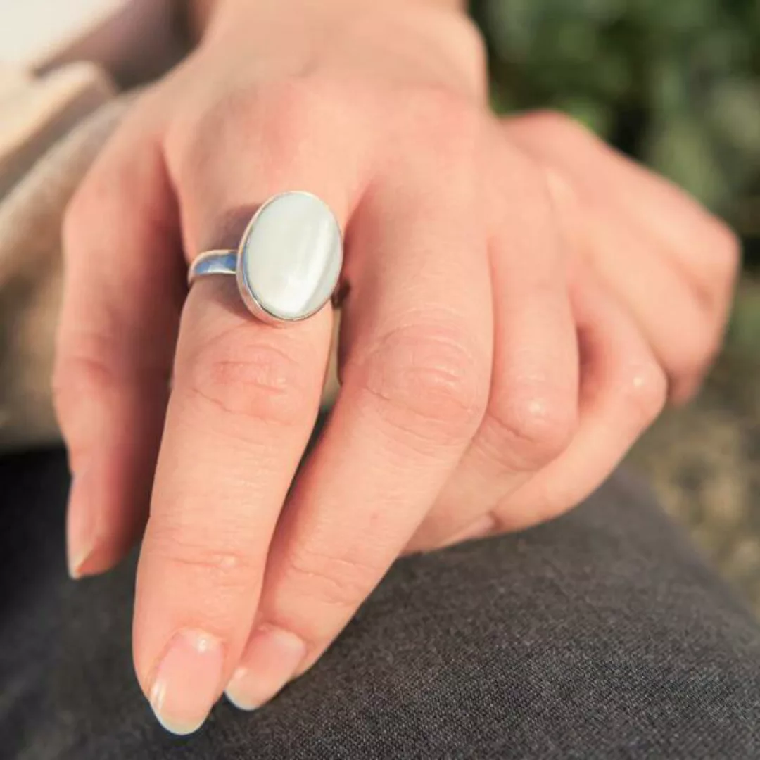 Silber Ring Perlmutt Fair-trade Und Handmade günstig online kaufen
