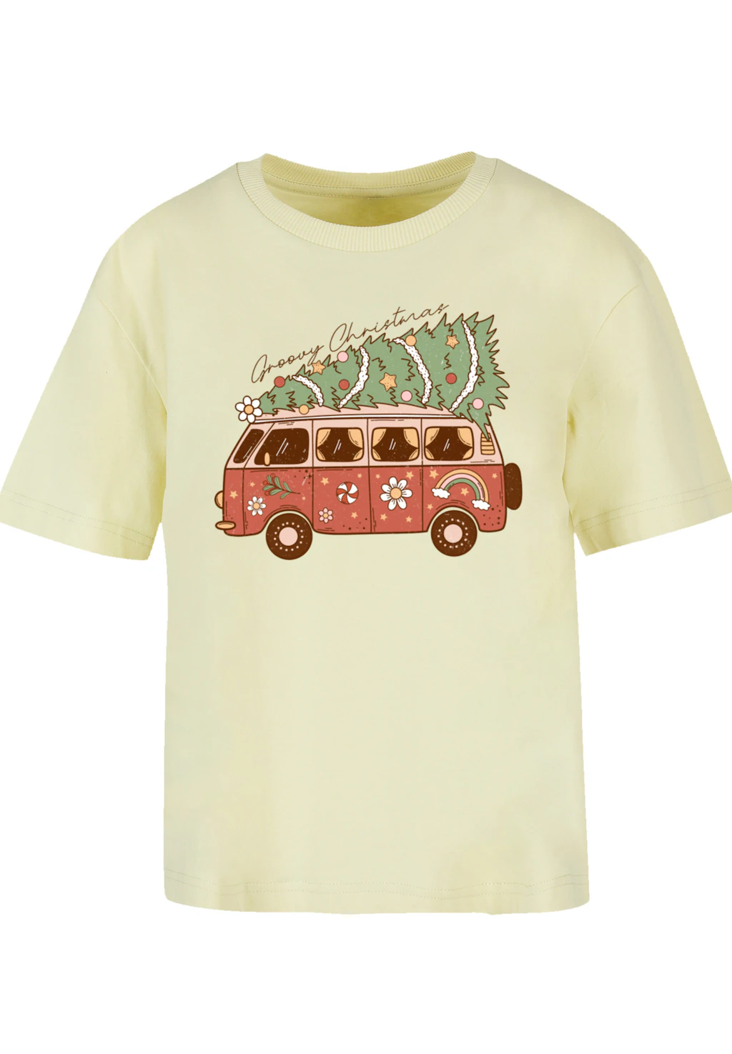 F4NT4STIC T-Shirt Groovy Weihnachten Camper Van Premium Qualität, Weihnacht günstig online kaufen