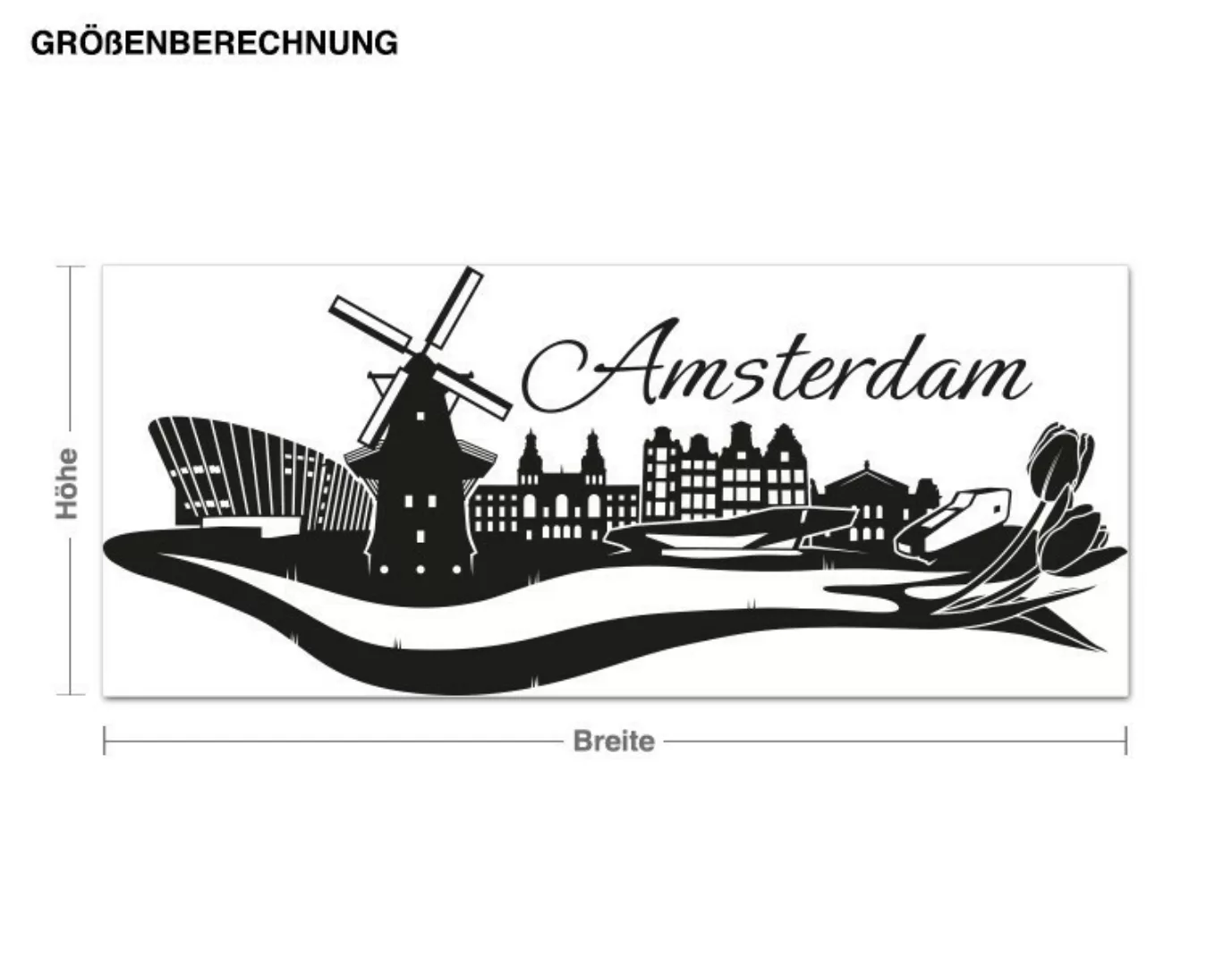 Wandtattoo Architektur & Skyline Amsterdam günstig online kaufen
