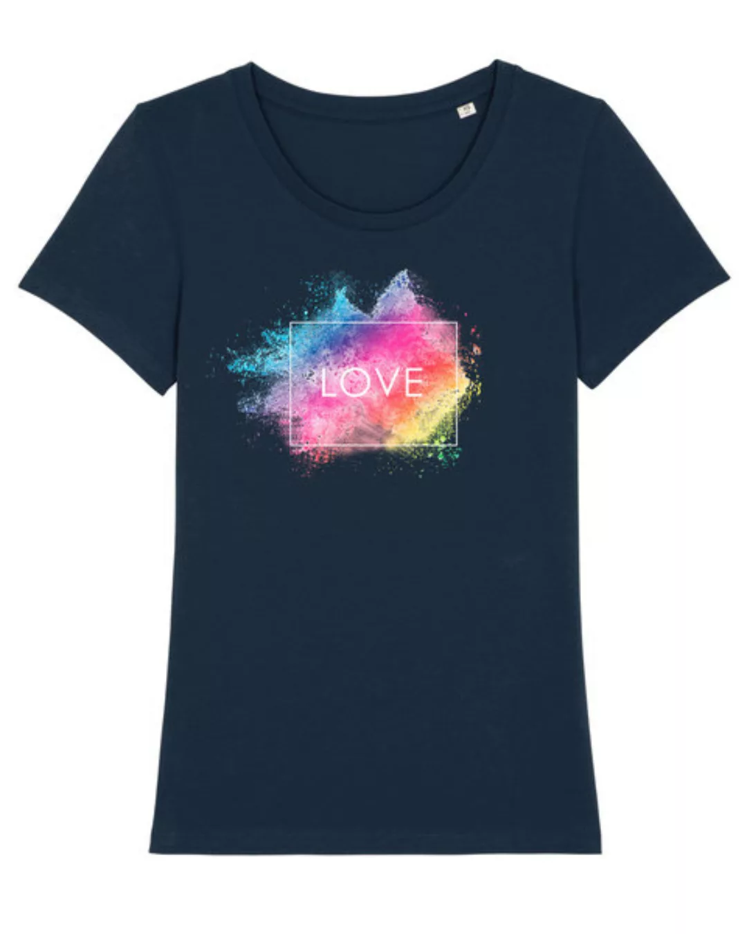 Bio Damen Rundhals T-shirt Amorous "Colour Love" Von Human Family günstig online kaufen