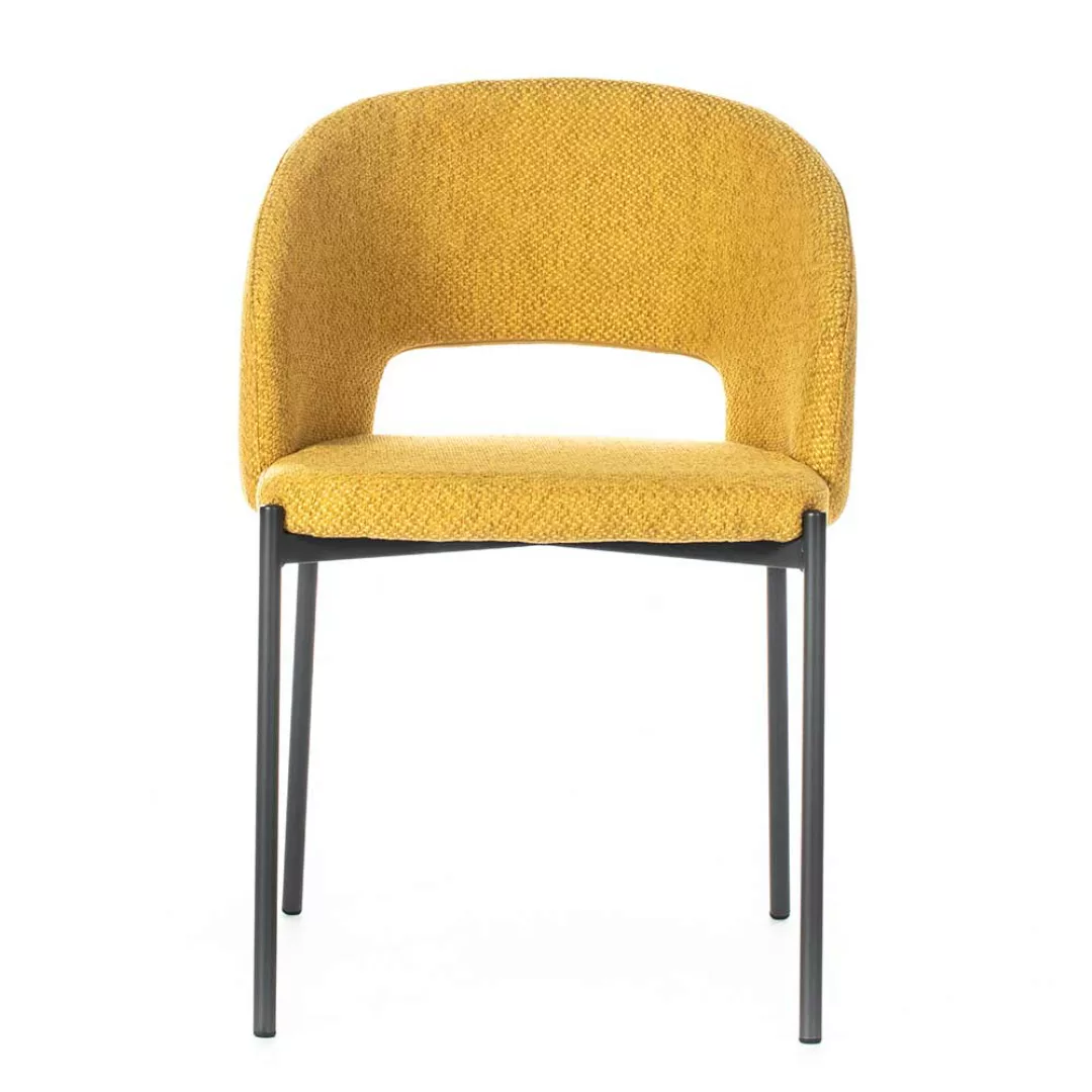 Esszimmerstühle in Gelb Armlehnen (2er Set) günstig online kaufen