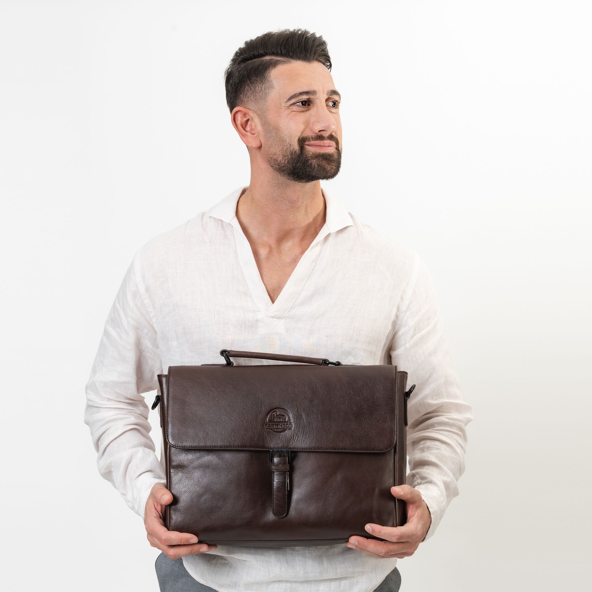 Farmhood Aktentasche Memphis, Leder günstig online kaufen