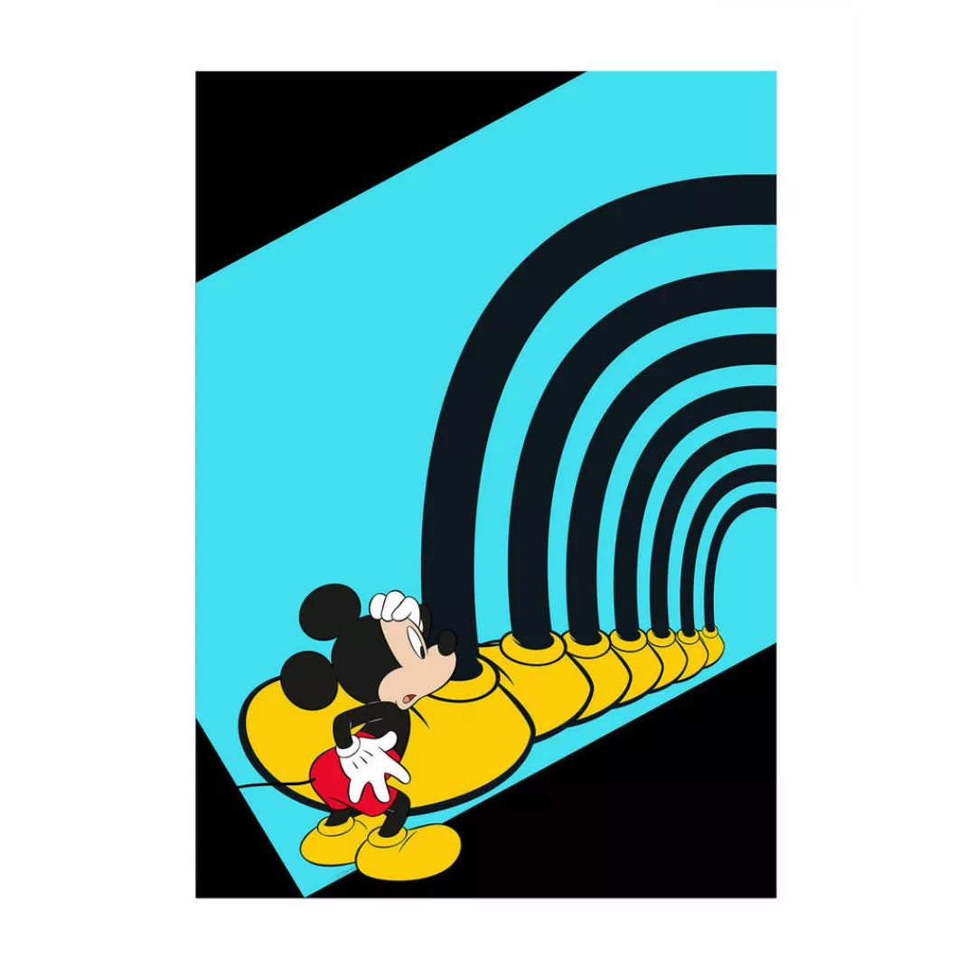 Komar Wandbild Mickey Mouse Foot Tunnel Disney B/L: ca. 30x40 cm günstig online kaufen