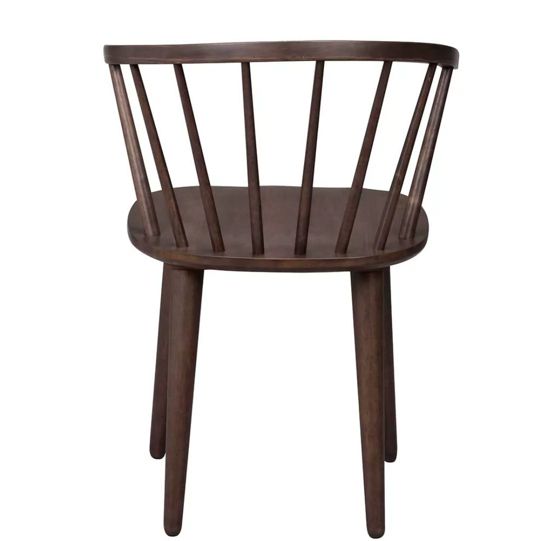 Retro Stuhl in Walnussfarben Holz massiv (2er Set) günstig online kaufen