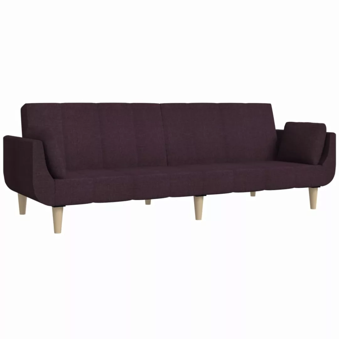 Vidaxl Schlafsofa 2-sitzer Mit 2 Kissen Lila Stoff günstig online kaufen