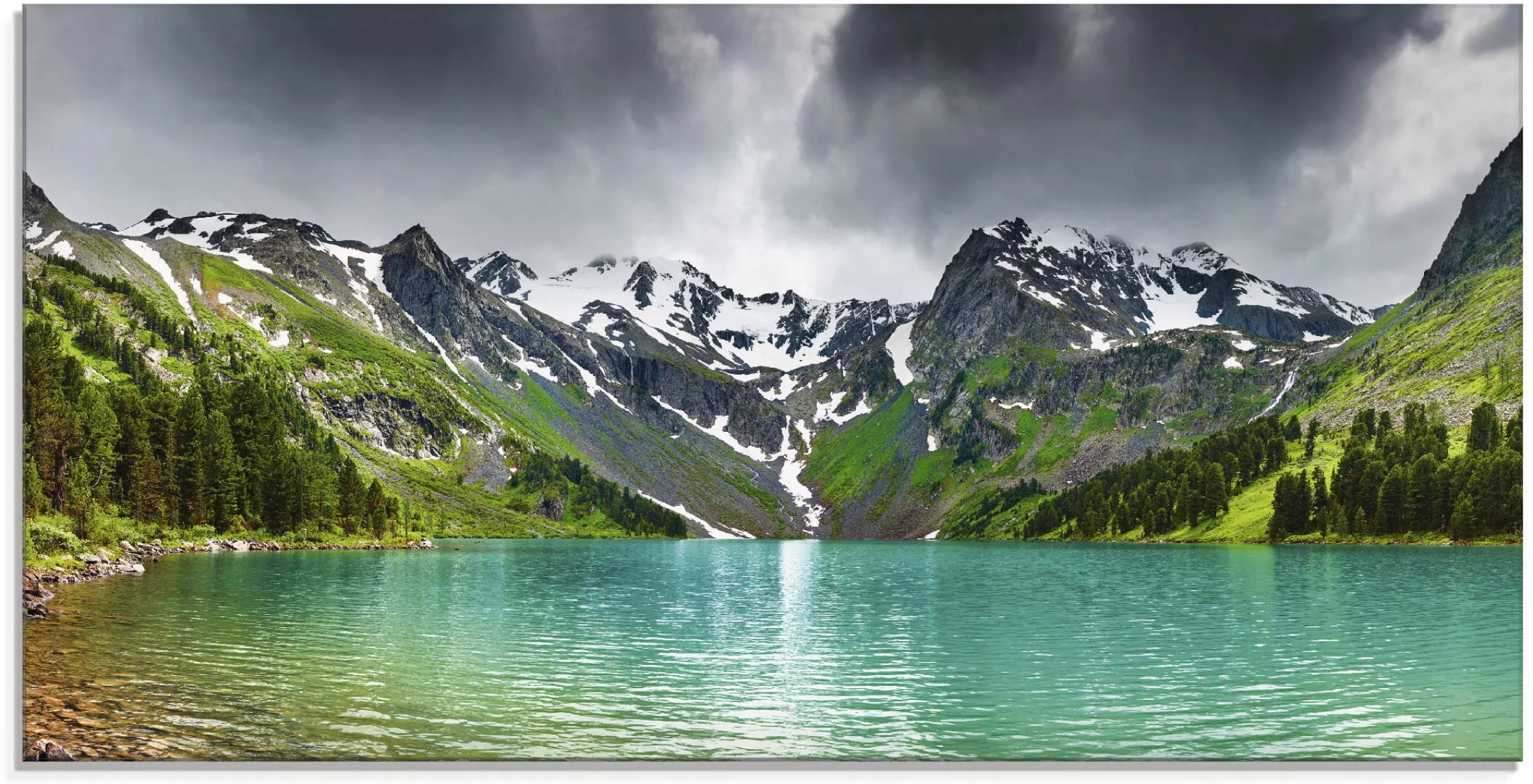 Artland Glasbild »Bergsee«, Berge, (1 St.), in verschiedenen Größen günstig online kaufen