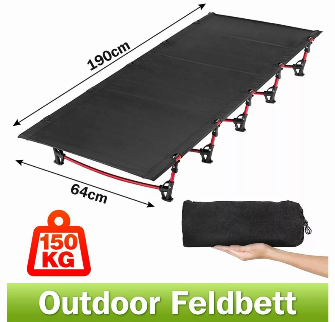 OSTWOLKE Campingliege Feldbett Outdoorbett klappbar Gästebett Reisebett Cam günstig online kaufen