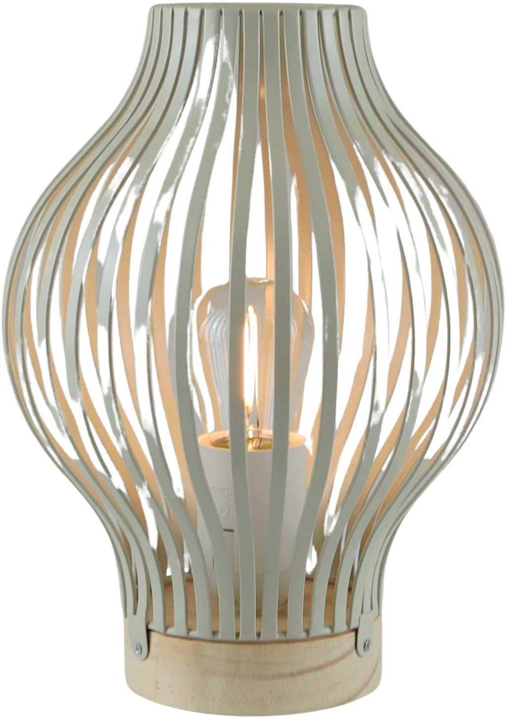 AM Design LED Dekolicht "LED Laterne natur, bauchig, mit Timer", 1 flammig, günstig online kaufen