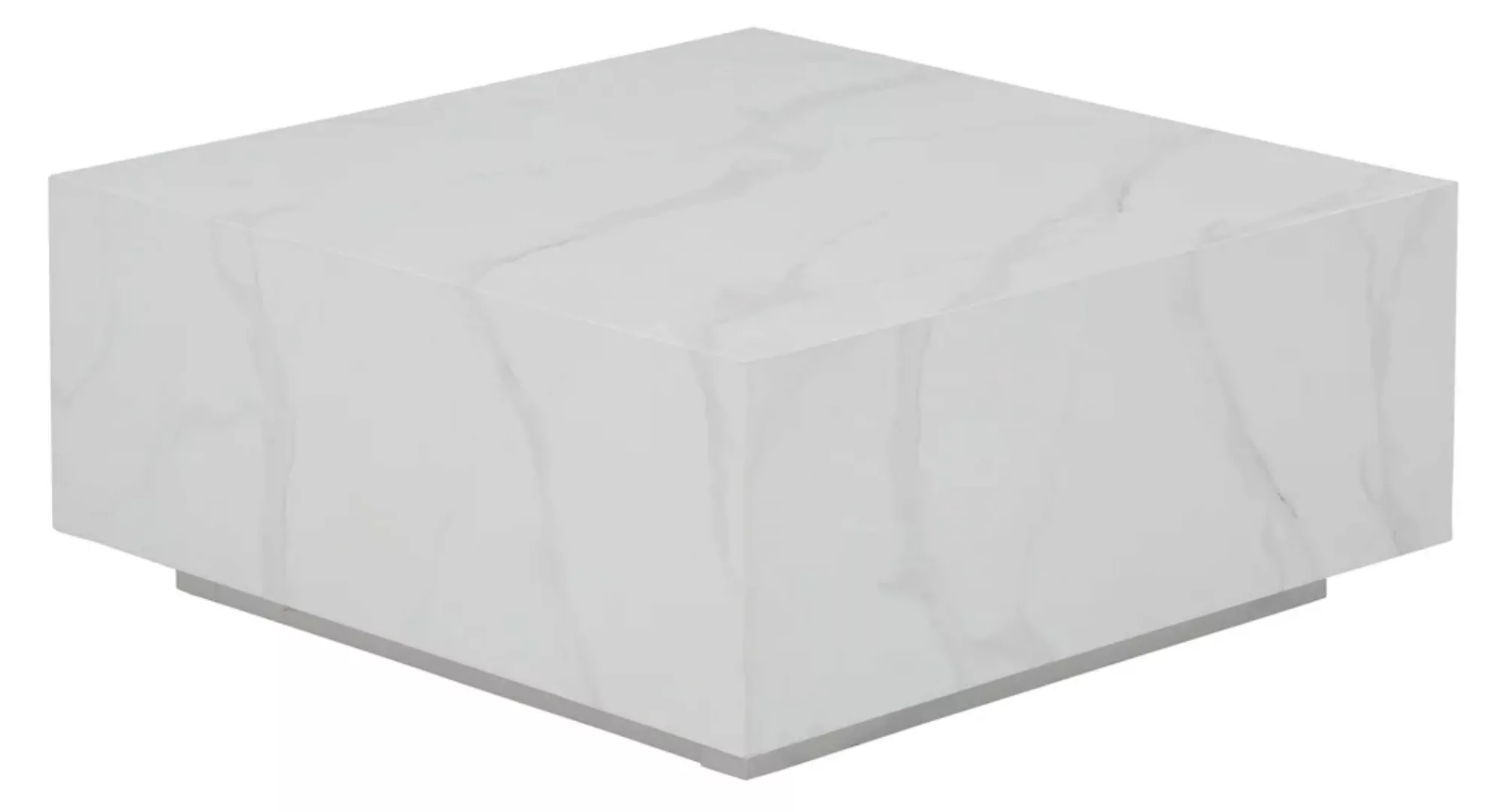 HELA Couchtisch "CUBE II", Travertin-Optik oder Marmor-Optik, 80 x 80 cm br günstig online kaufen