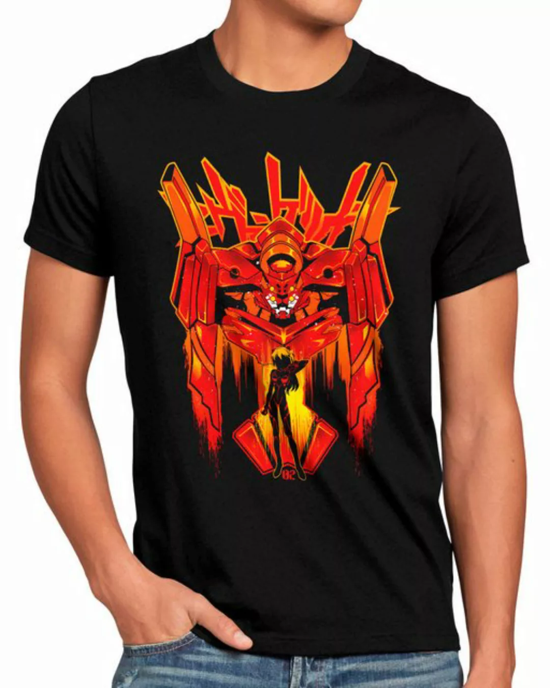 style3 T-Shirt EVA Unit 02 neon genesis evangelion anime manga japanisch bl günstig online kaufen