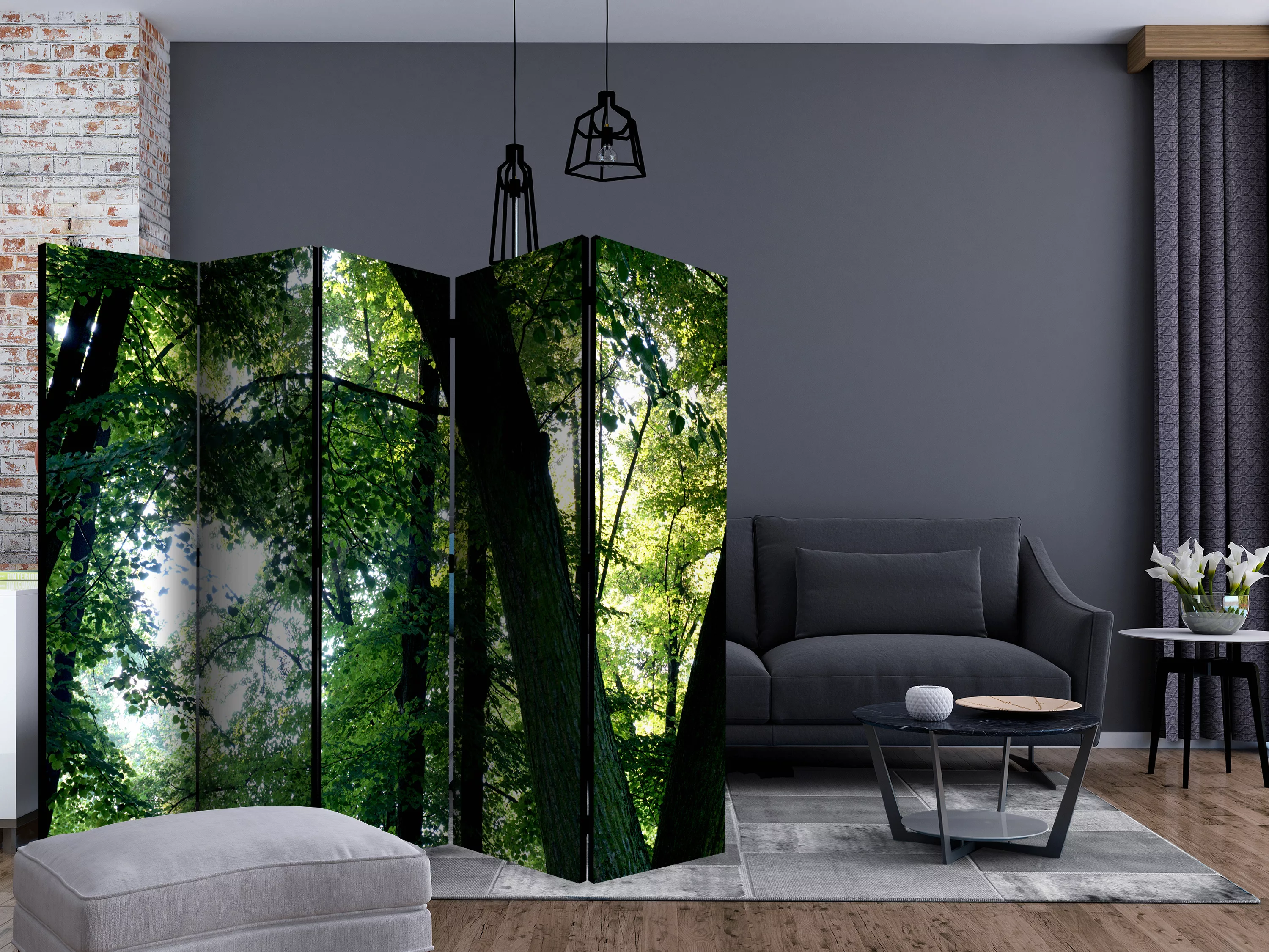 5-teiliges Paravent - Spring In The Park Ii [room Dividers] günstig online kaufen