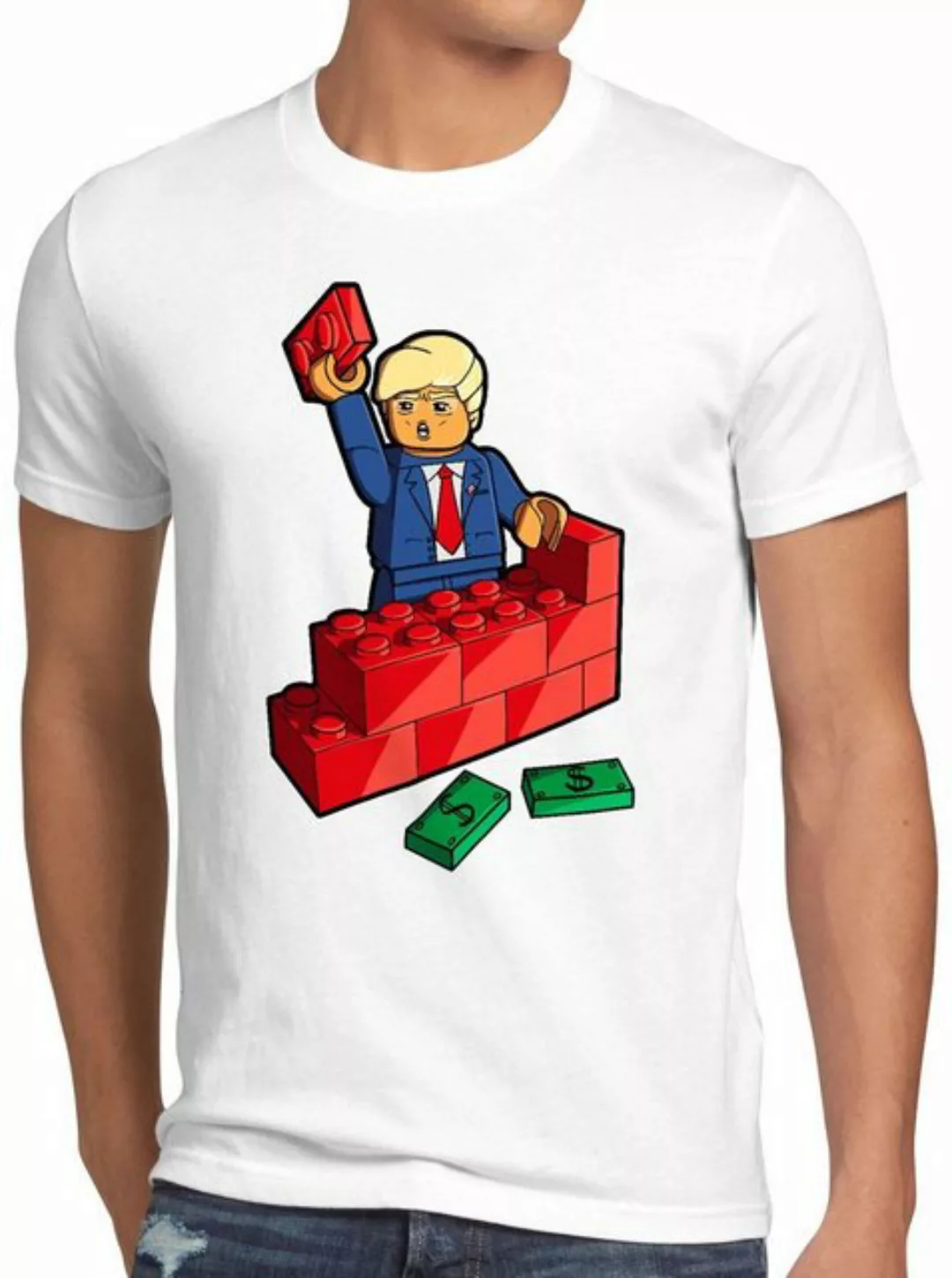 style3 Print-Shirt Herren T-Shirt Baustein Präsident usa vereinigte staaten günstig online kaufen