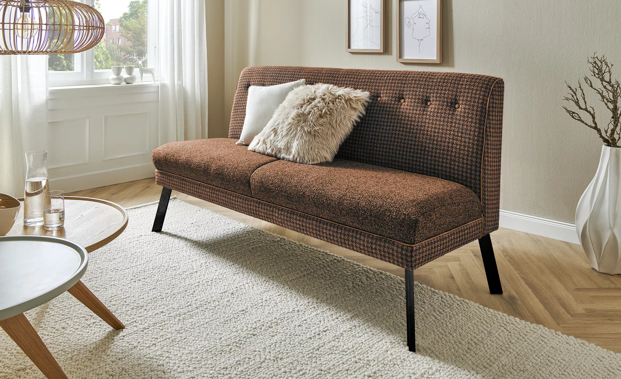 Barnickel Küchensofa  Tabea ¦ orange ¦ Maße (cm): B: 151 H: 92 T: 72 Bänke günstig online kaufen