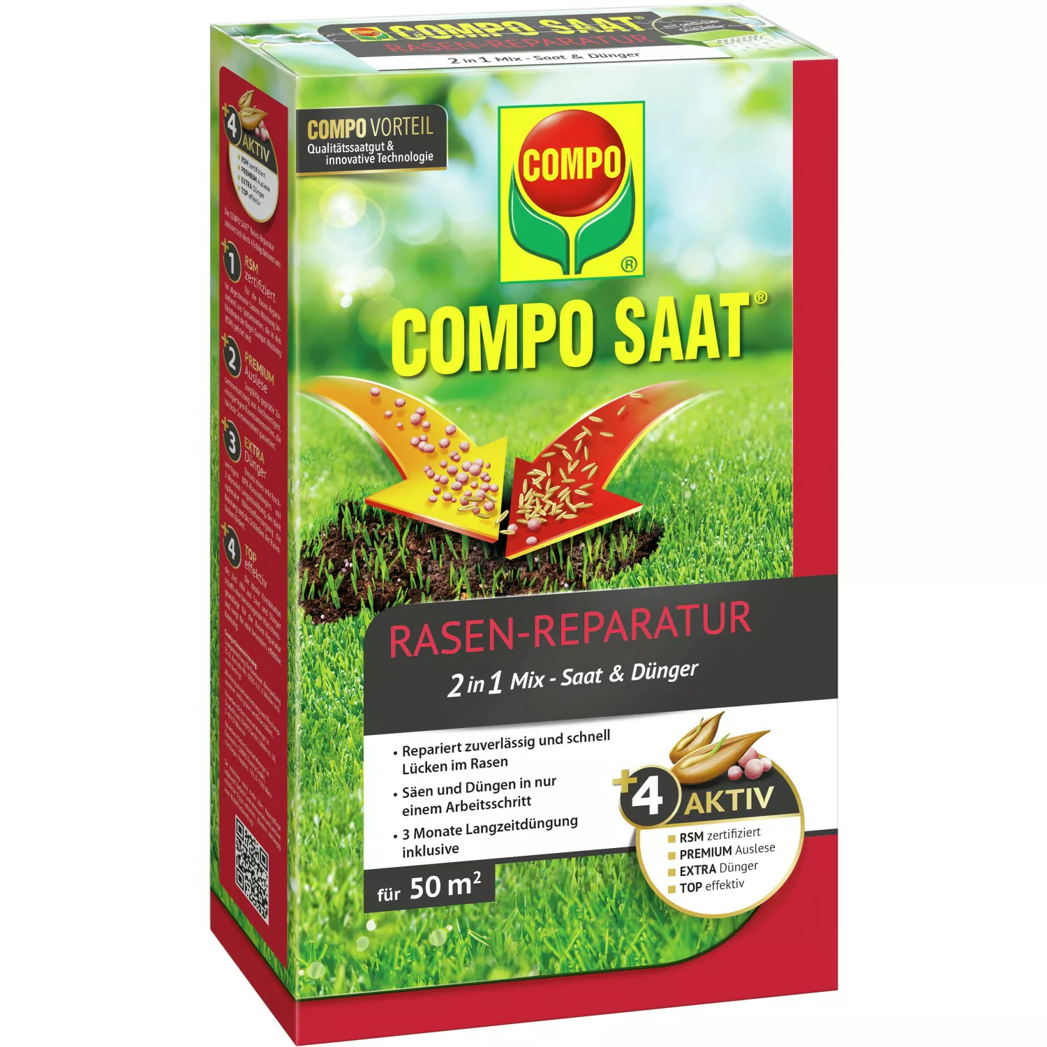 Compo Saat Rasen-Reparatur-Mix Samen und Dünger 50 m² 1,2 kg günstig online kaufen