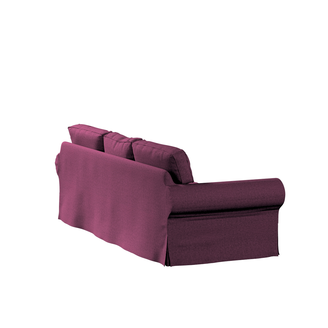 Bezug für Ektorp 3-Sitzer Sofa nicht ausklappbar, pflaumenviolett, Sofabezu günstig online kaufen