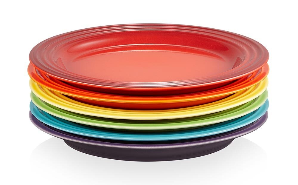 Le Creuset Frühstücksteller 6er-Set Regenbogen Steinzeug günstig online kaufen