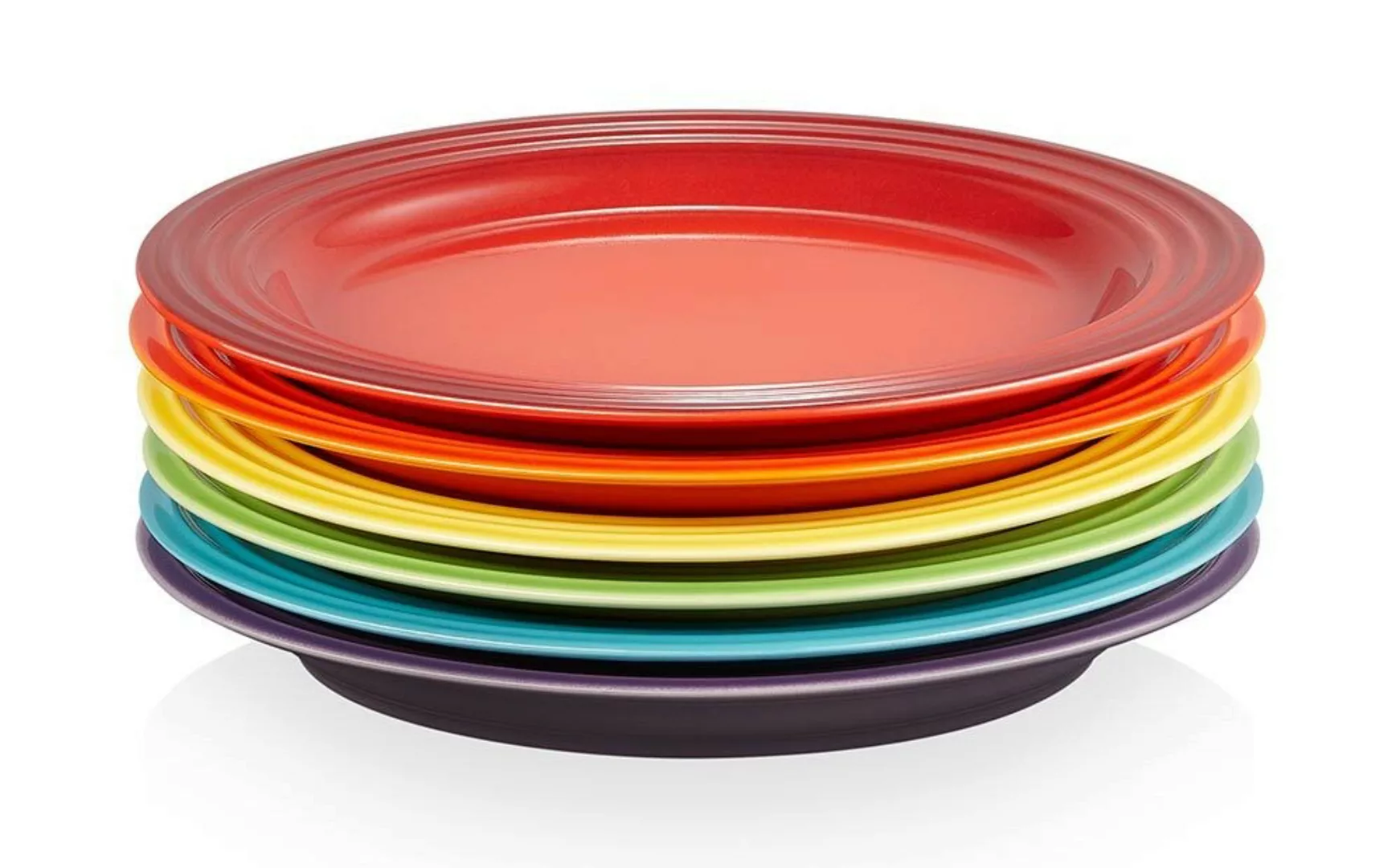 Le Creuset Frühstücksteller 6er-Set Regenbogen Steinzeug günstig online kaufen