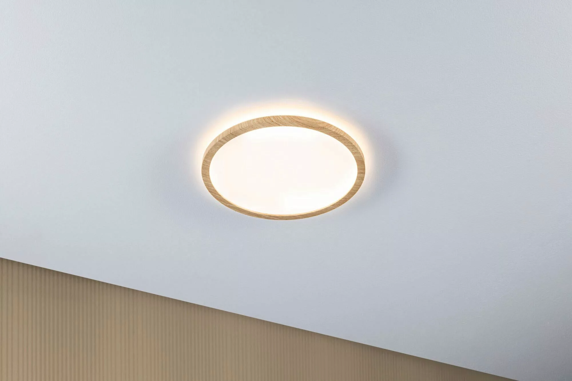 Paulmann LED Panel »Atria Shine IP44 16W 3000K 293mm Eiche Kunststoff«, 1 f günstig online kaufen