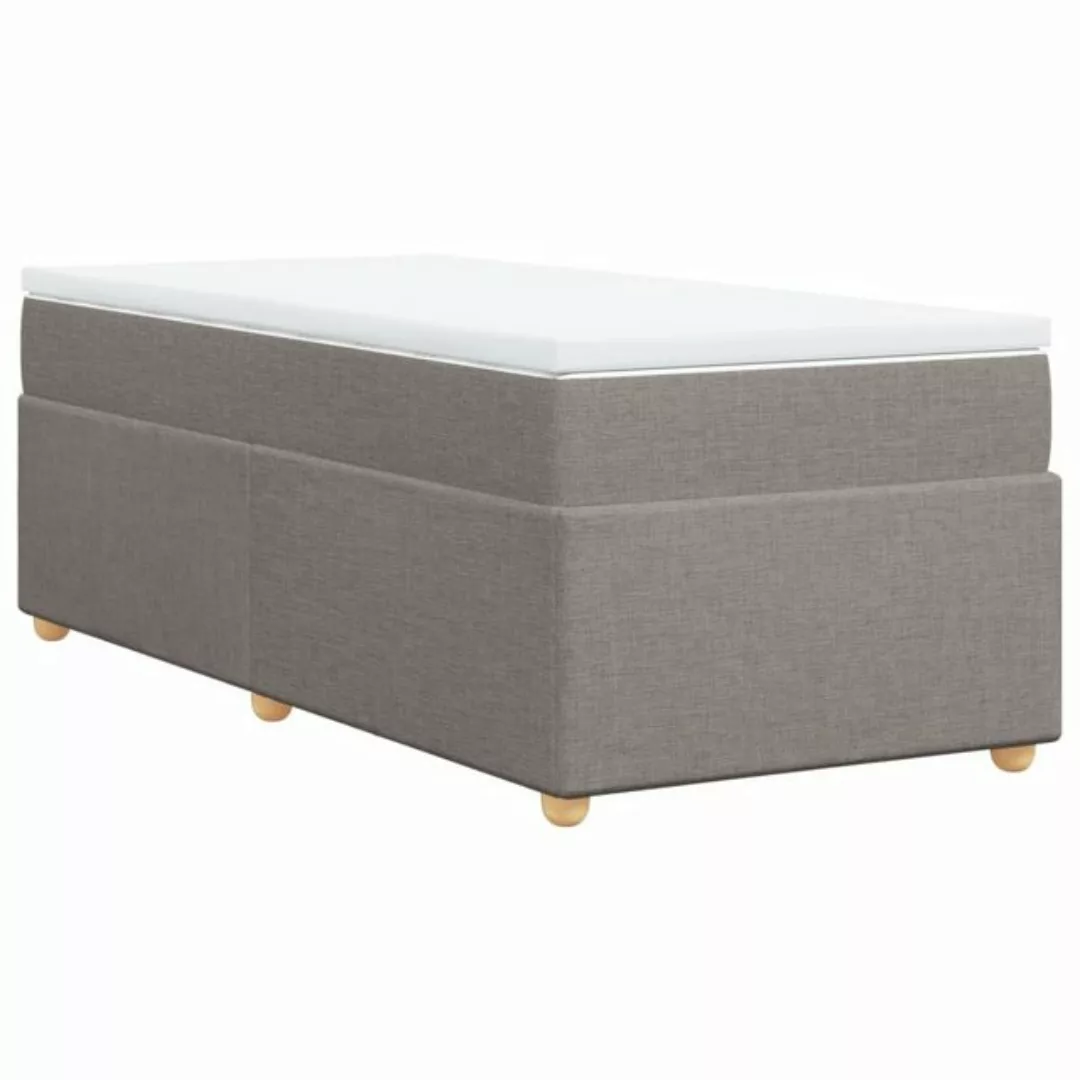 vidaXL Bett Boxspringbett mit Matratze Taupe 80x200 cm Stoff günstig online kaufen