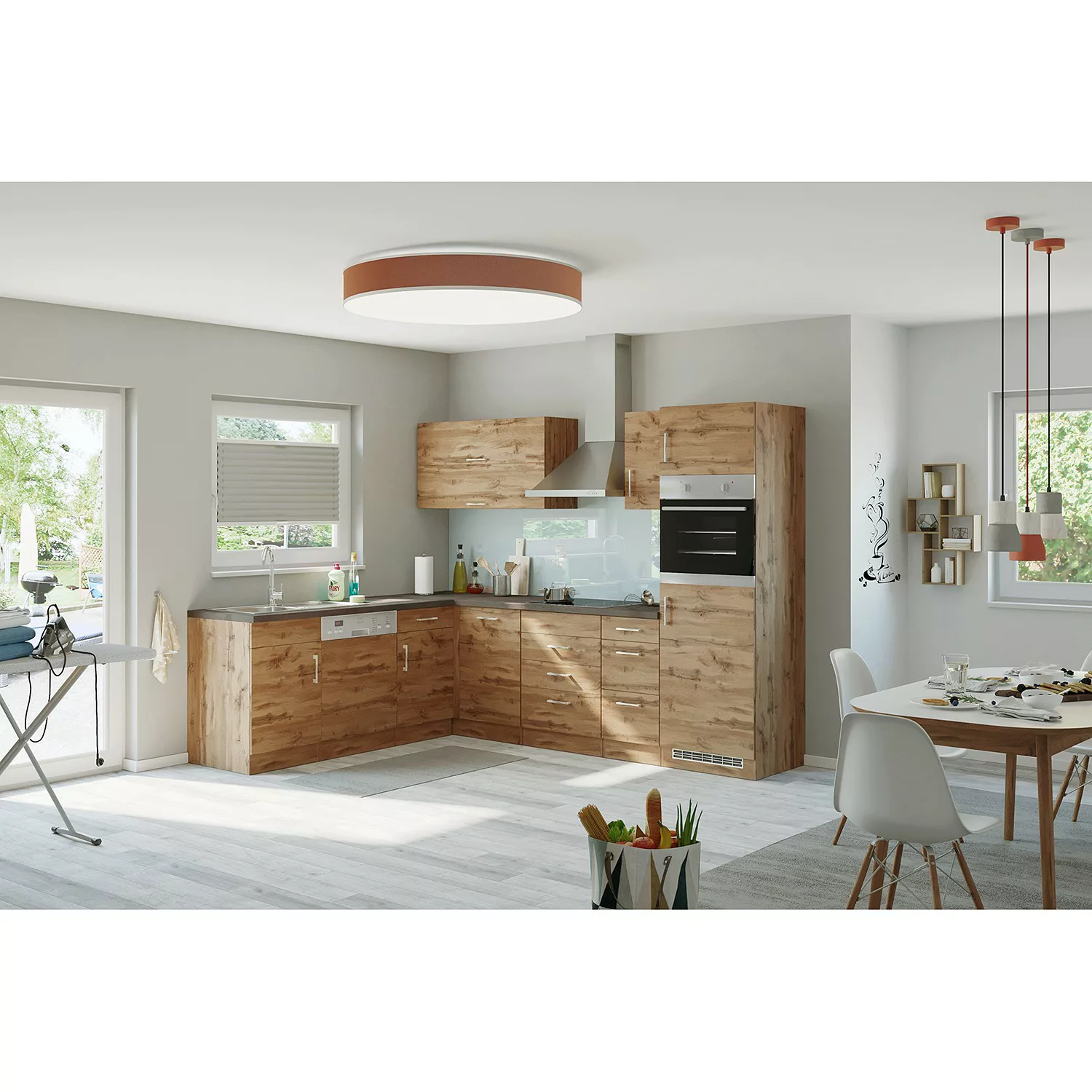 Held Möbel Ofen-Kühlschrankumbau Sorrento B60 x H200 x T60 cm Wotaneiche-Gr günstig online kaufen