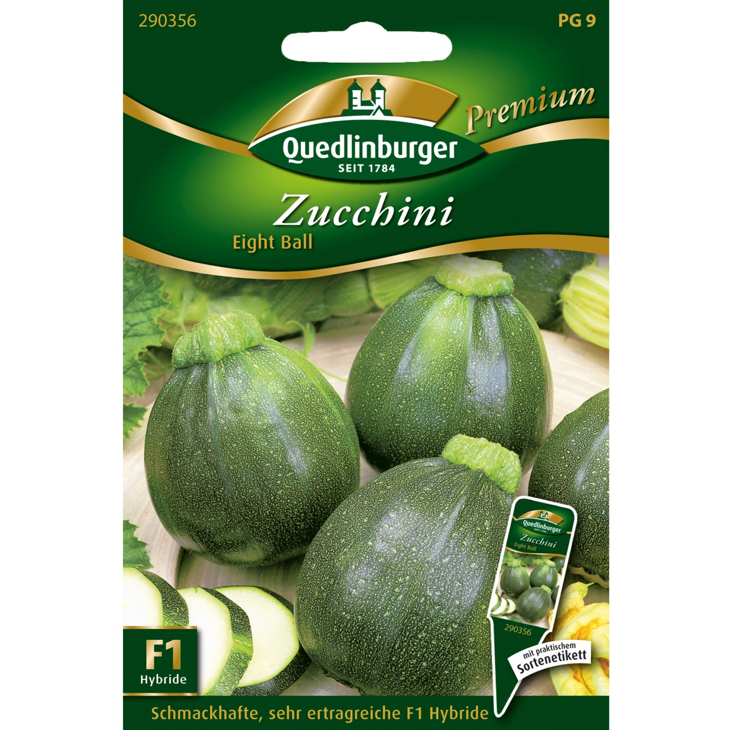 Quedlinburger Zucchini-Rondini Eight Ball Loses Saatgut günstig online kaufen