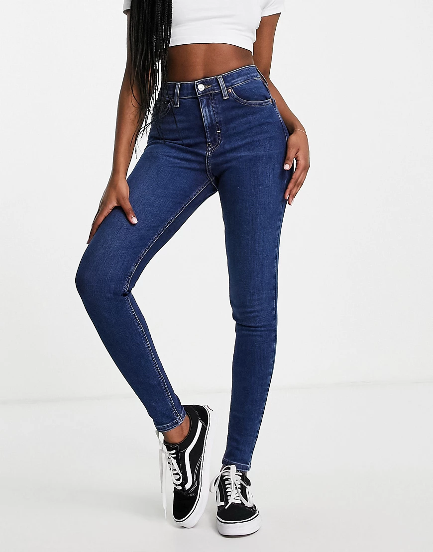 Topshop – Jamie – Jeans in kräftigem Blau günstig online kaufen