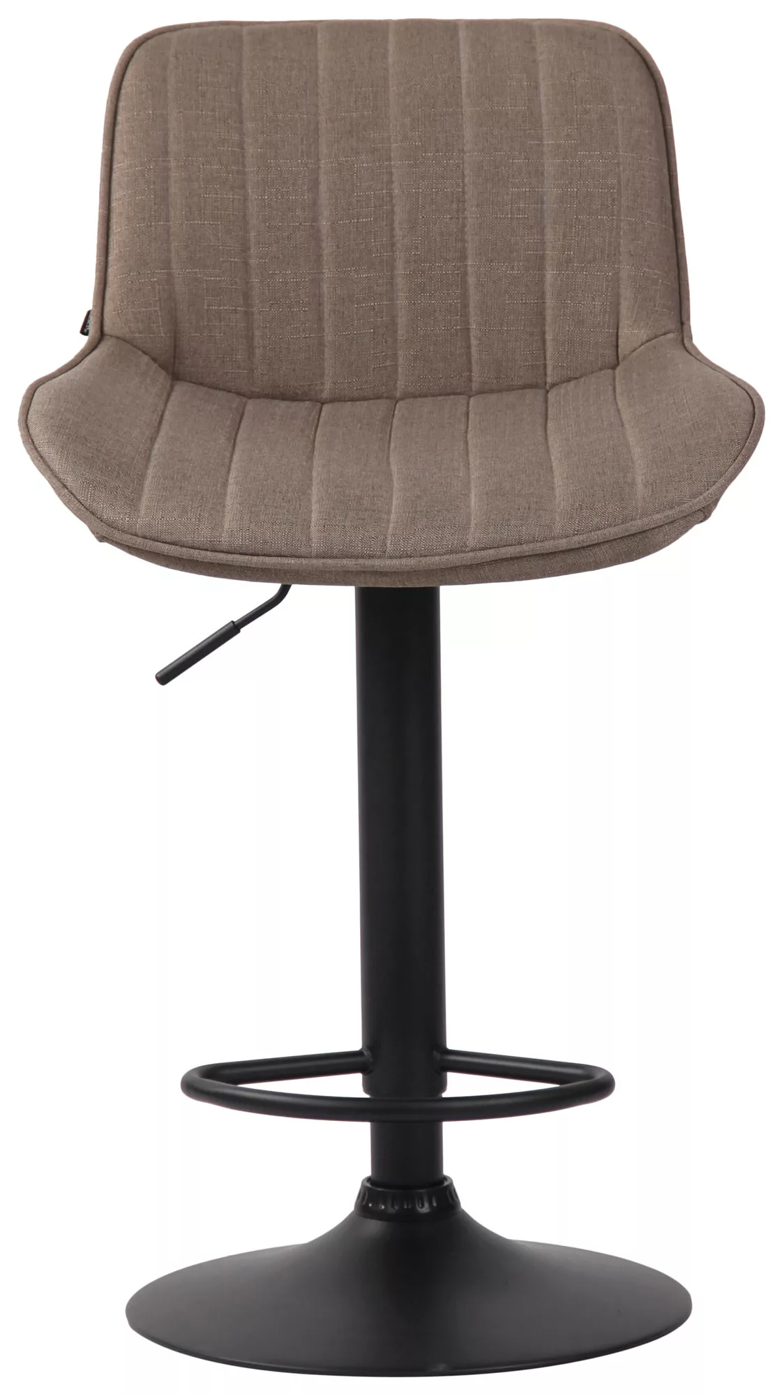 Barhocker Lentini Stoff Schwarz Taupe günstig online kaufen