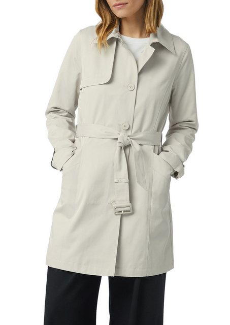 Comma Langmantel Eleganter Baumwoll-Trenchcoat im Slim Fit Teilungsnähte günstig online kaufen