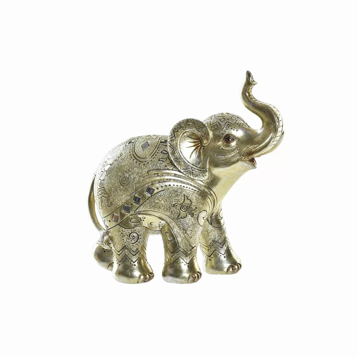 Deko-figur Dkd Home Decor Elefant Golden Harz (24 X 10 X 24 Cm) günstig online kaufen