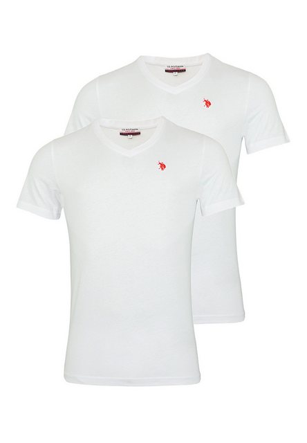 U.S. Polo Assn T-Shirt Shirt 2 Pack T-Shirts V-Neck Shortsleeve (2-tlg) günstig online kaufen