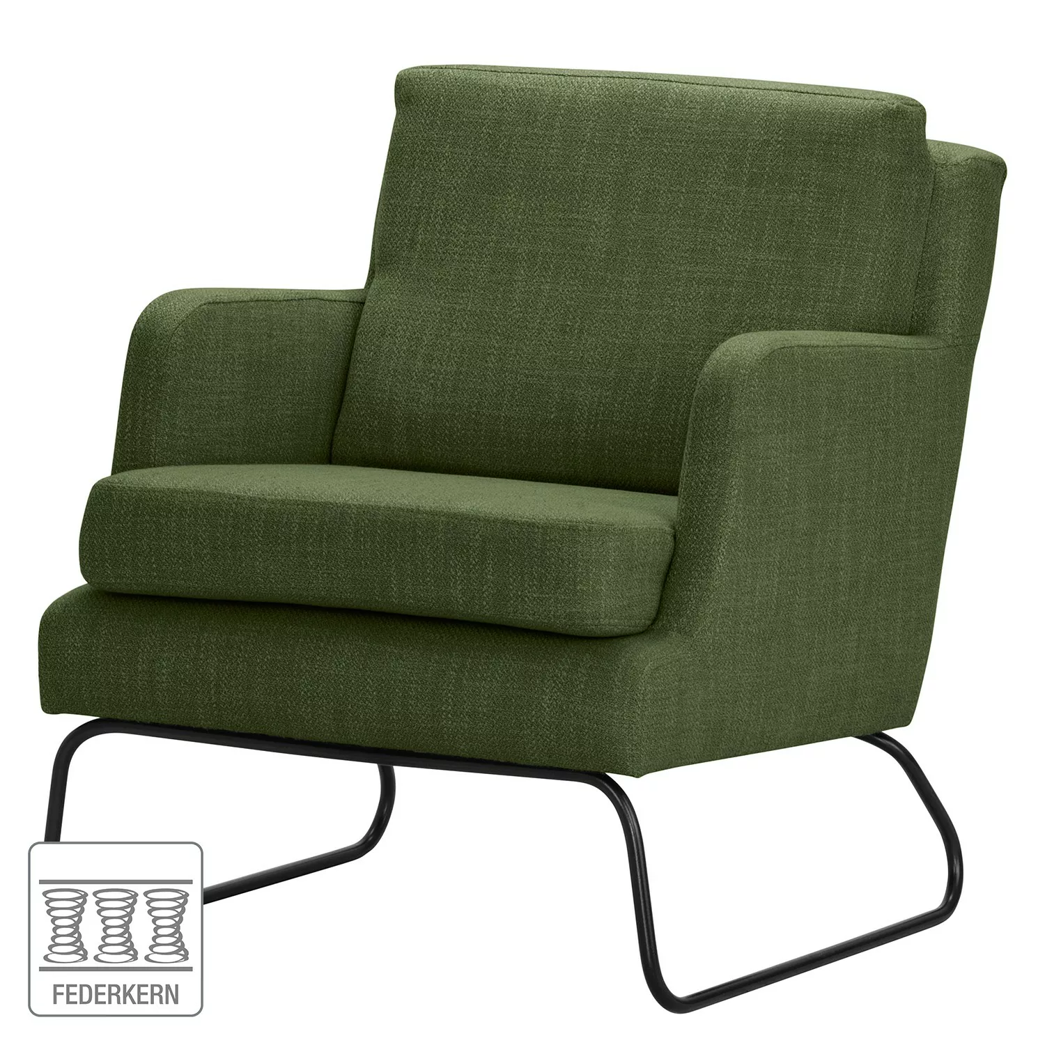 home24 Norrwood Sessel Kopu I Grün Webstoff 69x74x80 cm (BxHxT) günstig online kaufen