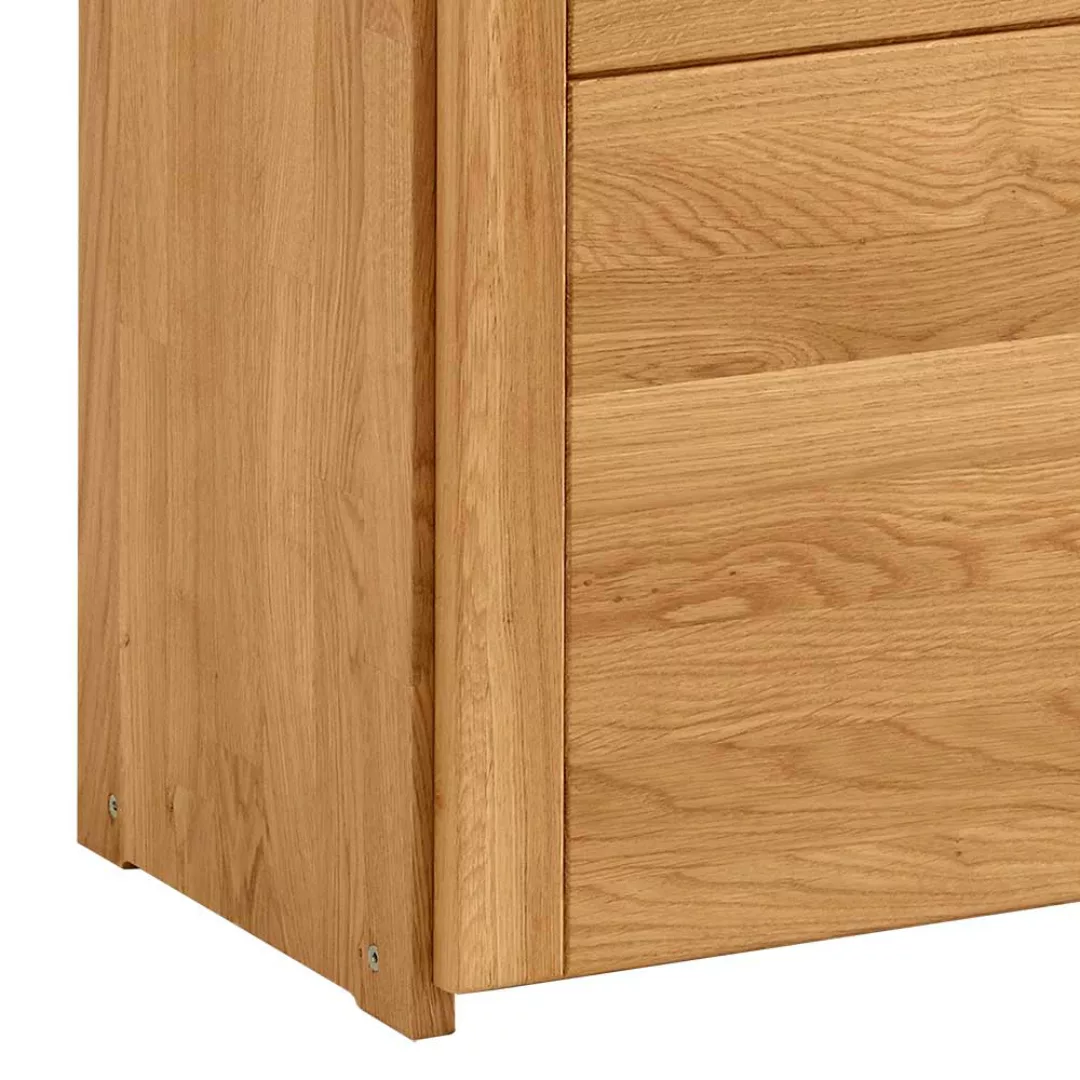 Büroschrank mit zwei Türen aus Wildeiche Massivholz 112 cm hoch günstig online kaufen
