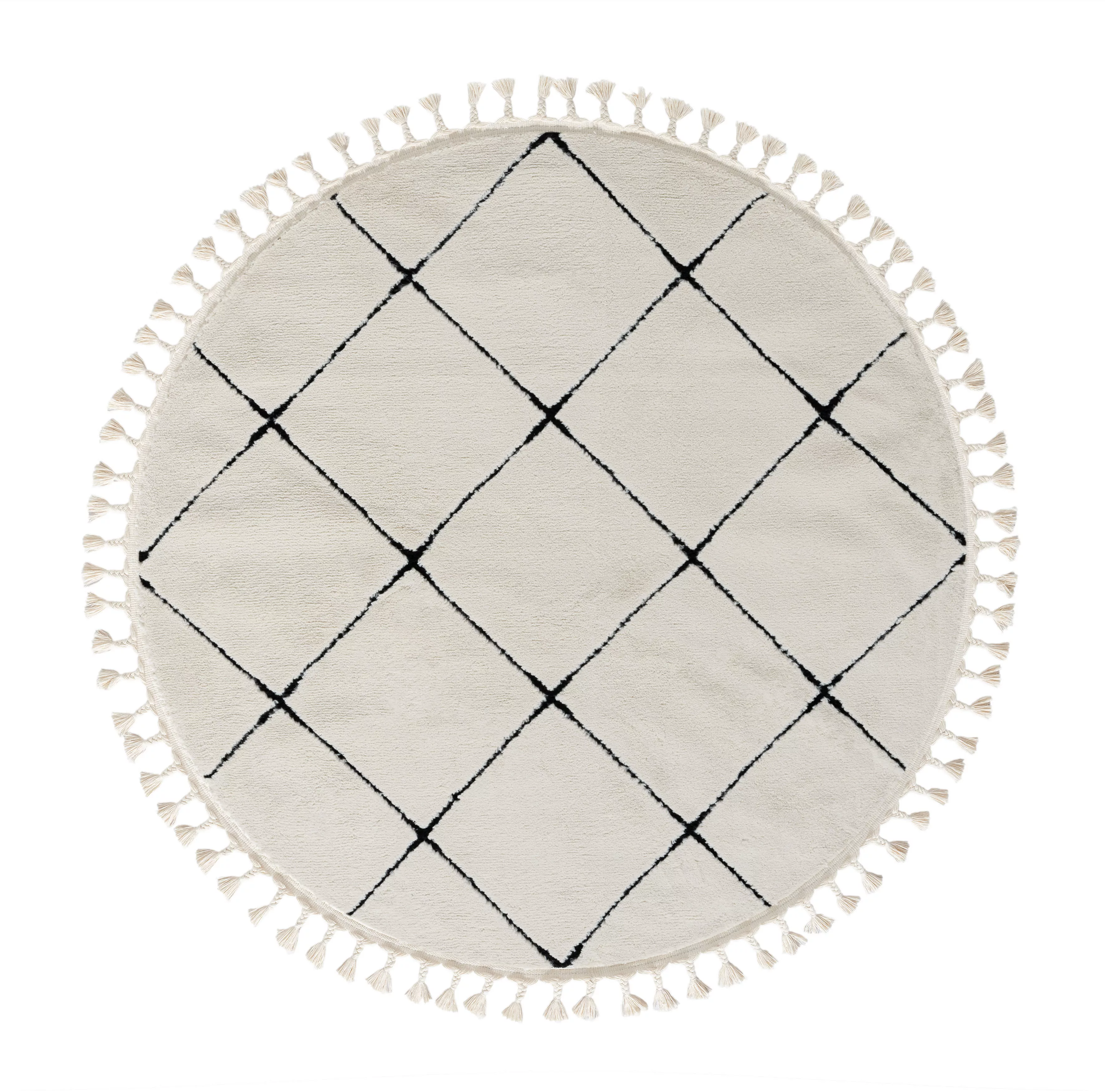 Myflair Möbel & Accessoires Hochflor-Teppich »Moroccan Square«, rund, 24 mm günstig online kaufen