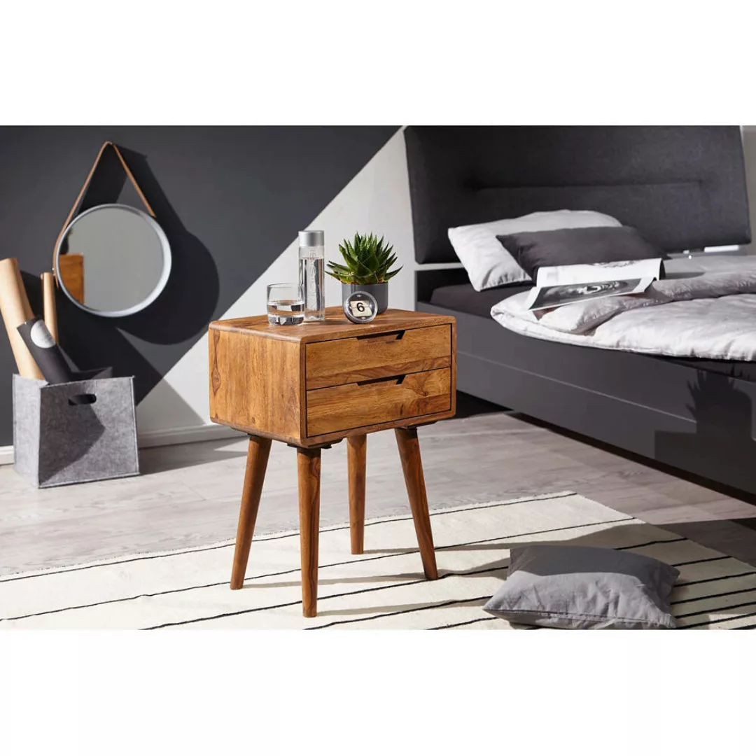 Schlafzimmer Nachtkommode Massiv-Holz B/H/T ca. 47/66/36cm günstig online kaufen