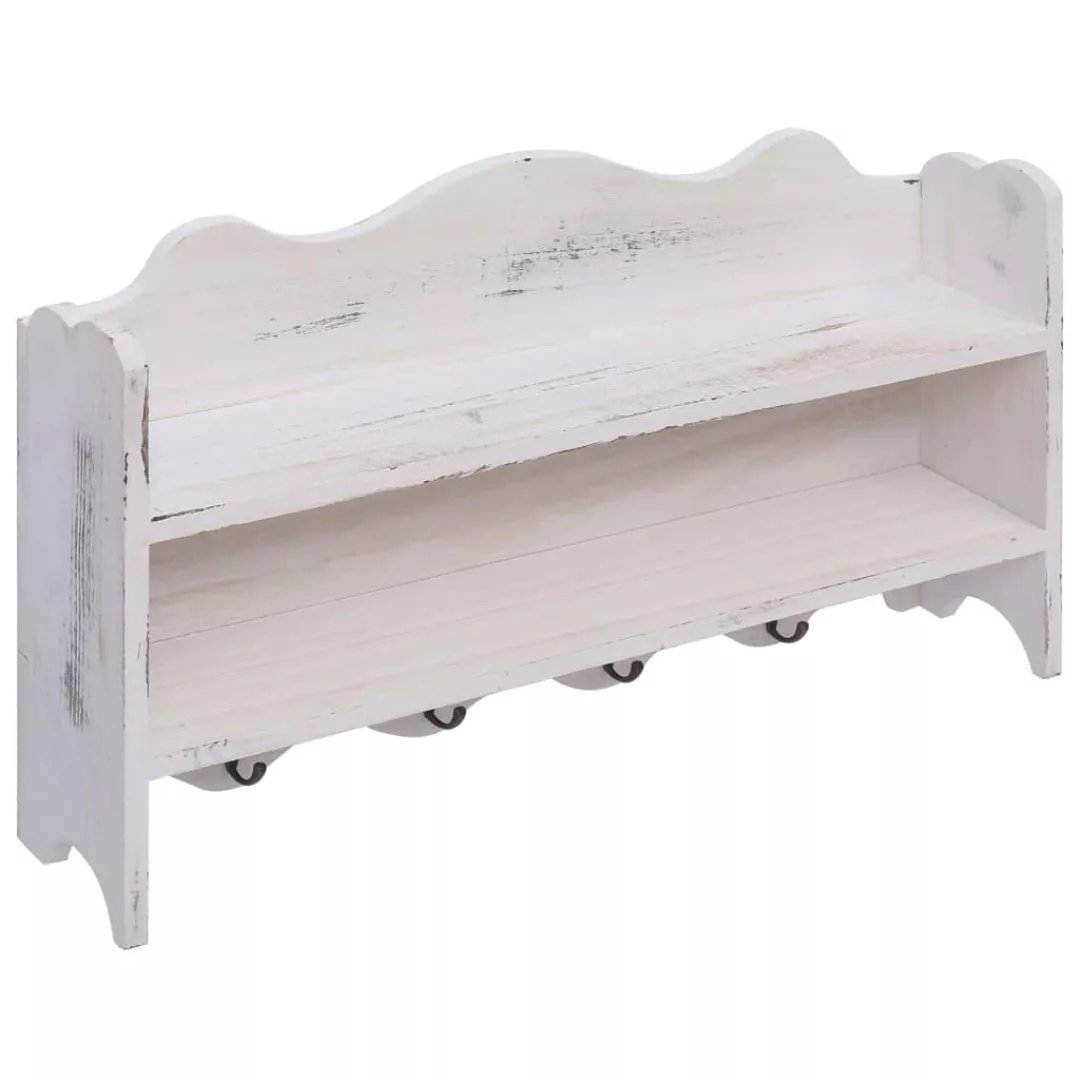 Wandgarderobe Weiß 50 X 10 X 30 Cm Holz günstig online kaufen
