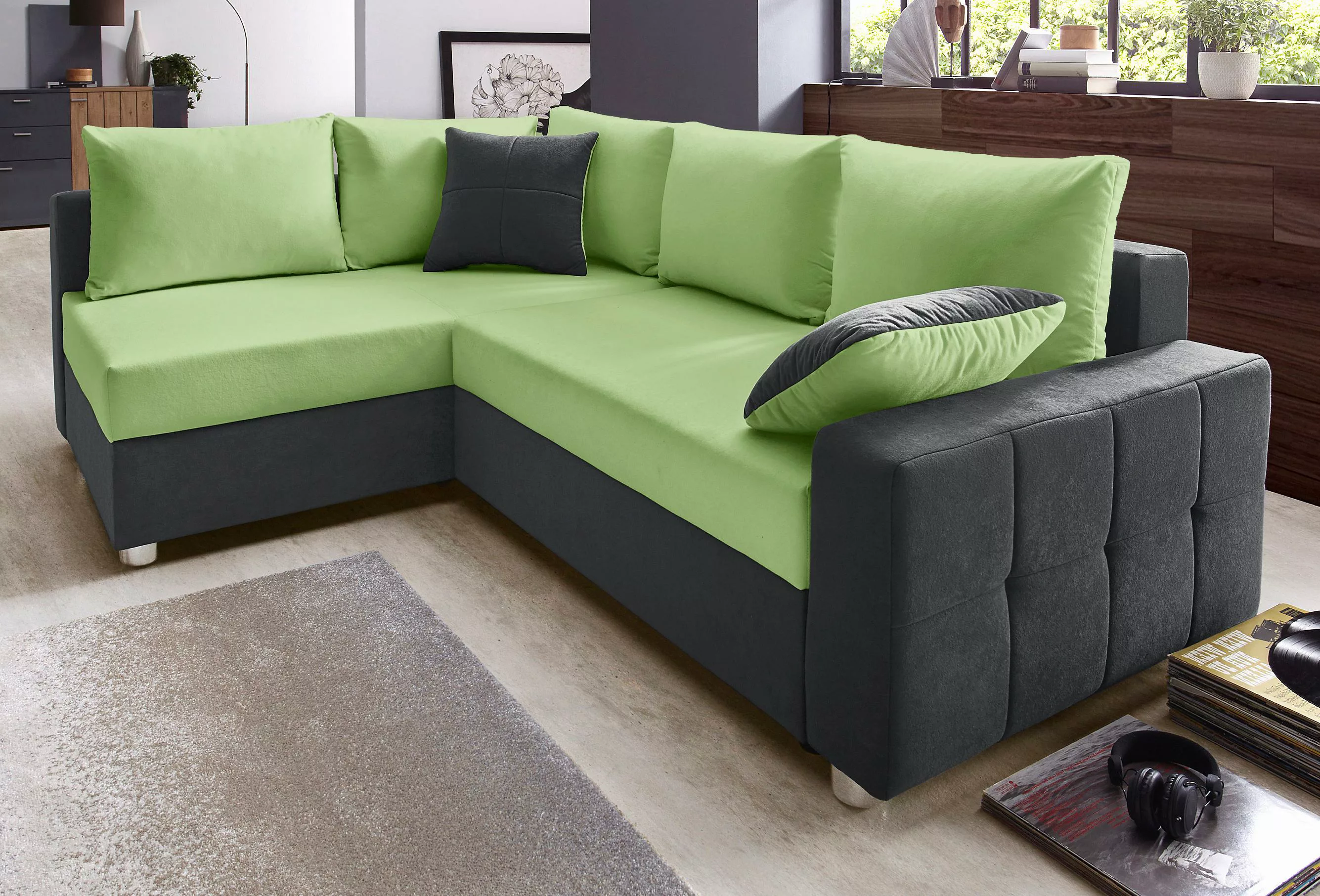 COLLECTION AB Ecksofa "Parma L-Form", mit Bettfunktion und Federkern günstig online kaufen