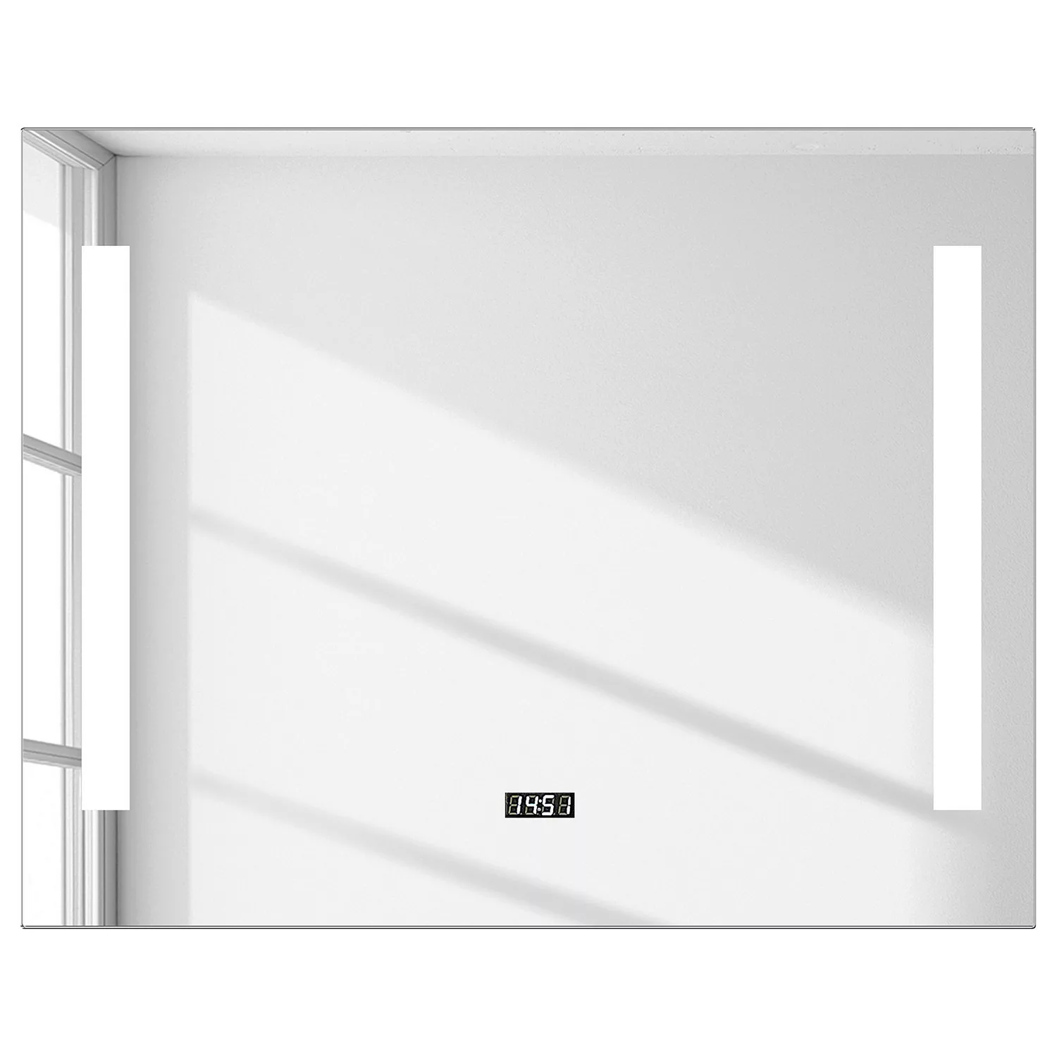 DSK Design LED-Lichtspiegel Silver Time 80 cm x 60 cm günstig online kaufen