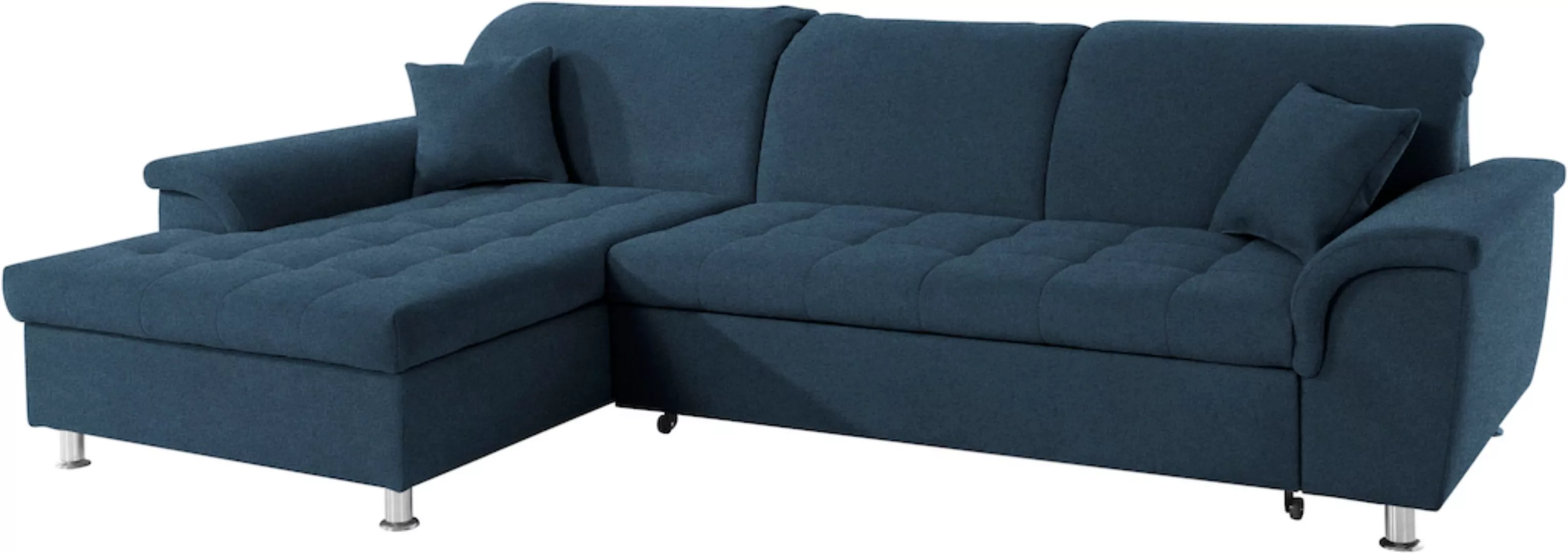 DOMO collection Ecksofa "Franzi L-Form", wahlweise mit Kopfteilverstellung günstig online kaufen