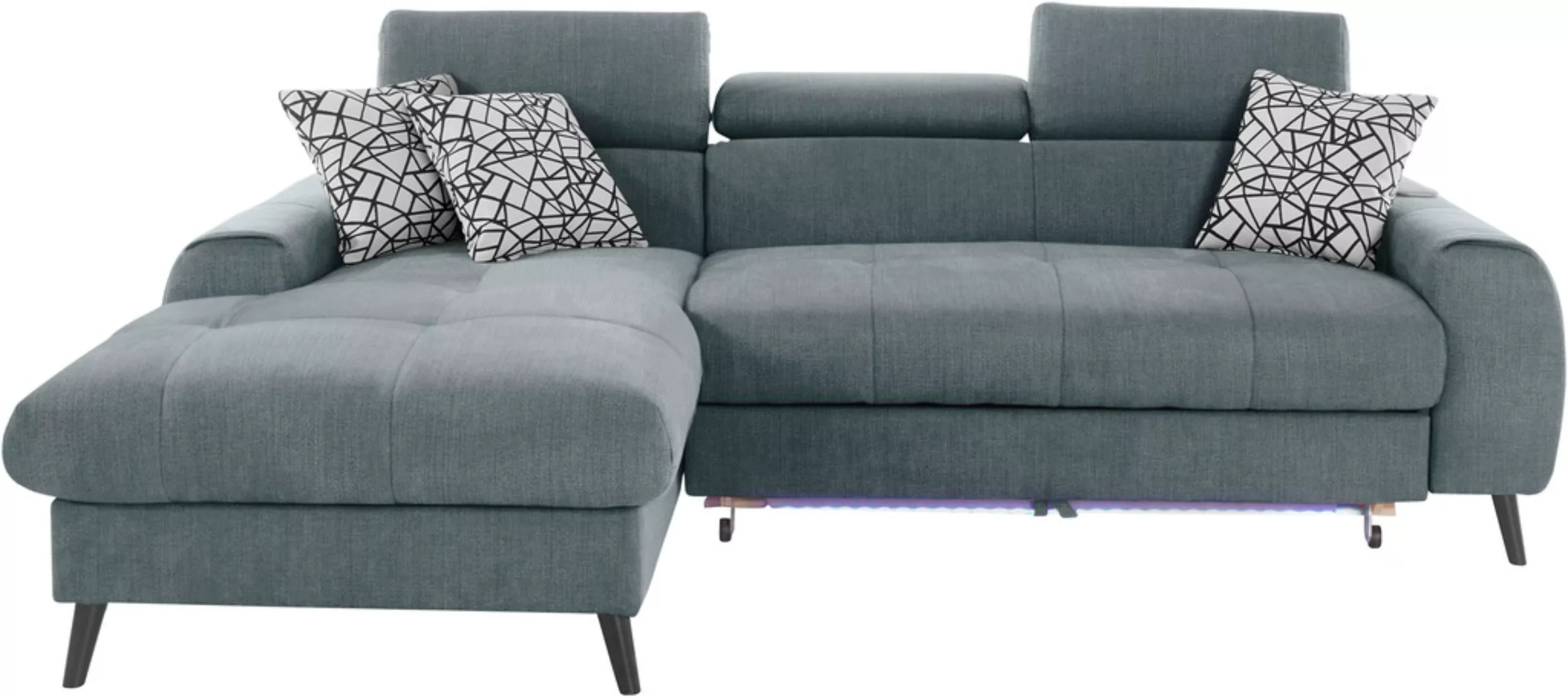 COTTA Ecksofa "Mia L-Form mit 3 Zierkissen", wahlweise mit Bettfunktion, Be günstig online kaufen