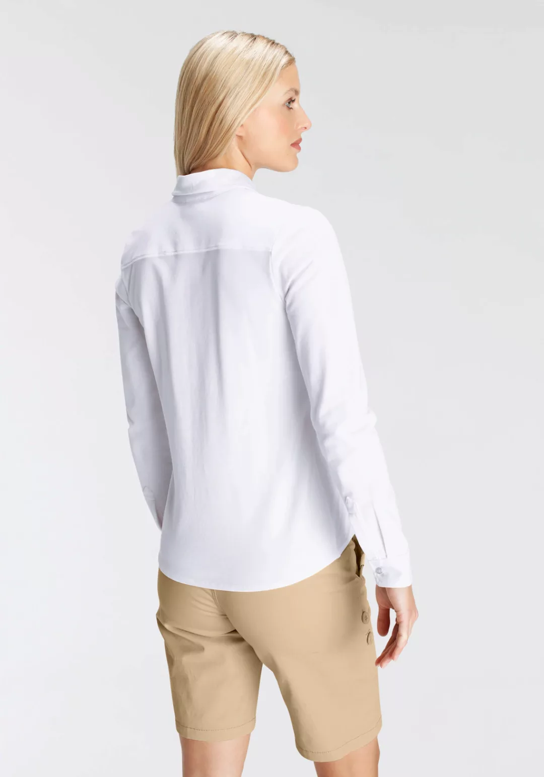 DELMAO Shirtbluse, mit Polokragen und Kontrastdetails ---NEUE MARKE günstig online kaufen