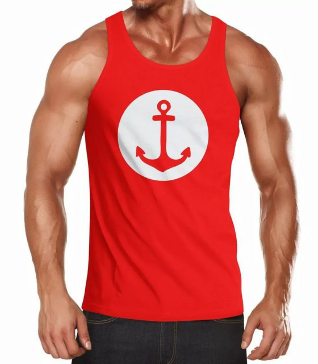 Neverless Tanktop Herren Tank-Top mit Anker Shirt mit Print günstig online kaufen