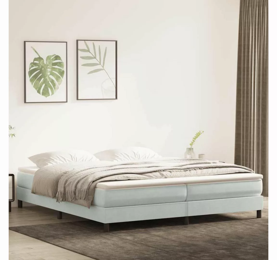 vidaXL Boxspringbett, Boxspringbett ohne Matratze Dunkelgrau 200x210 cm Sam günstig online kaufen